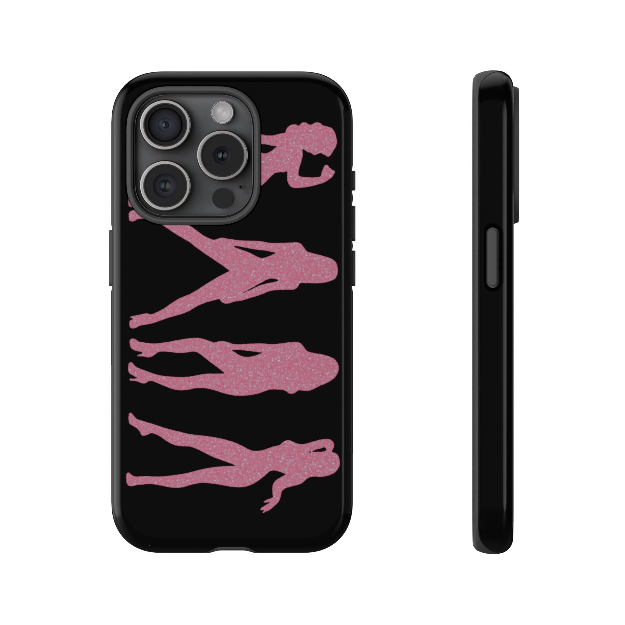 Pink Silhouette Girls Phone Case – Tough Cases Protective iPhone Cover