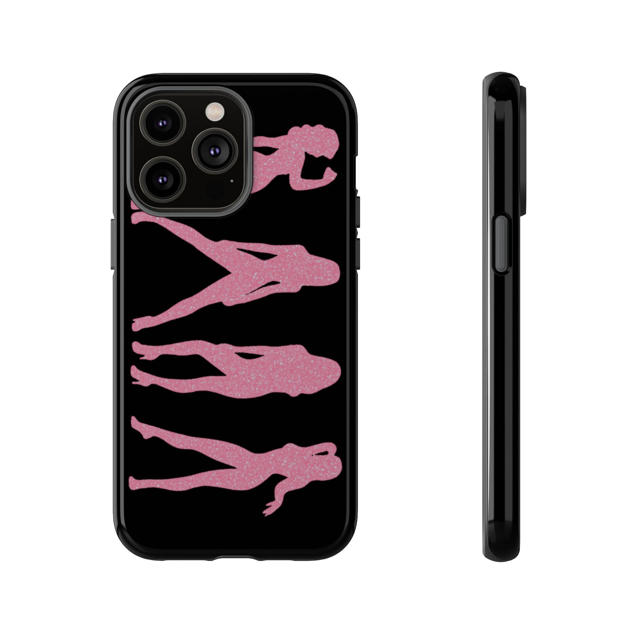 Pink Silhouette Girls Phone Case – Tough Cases Protective iPhone Cover