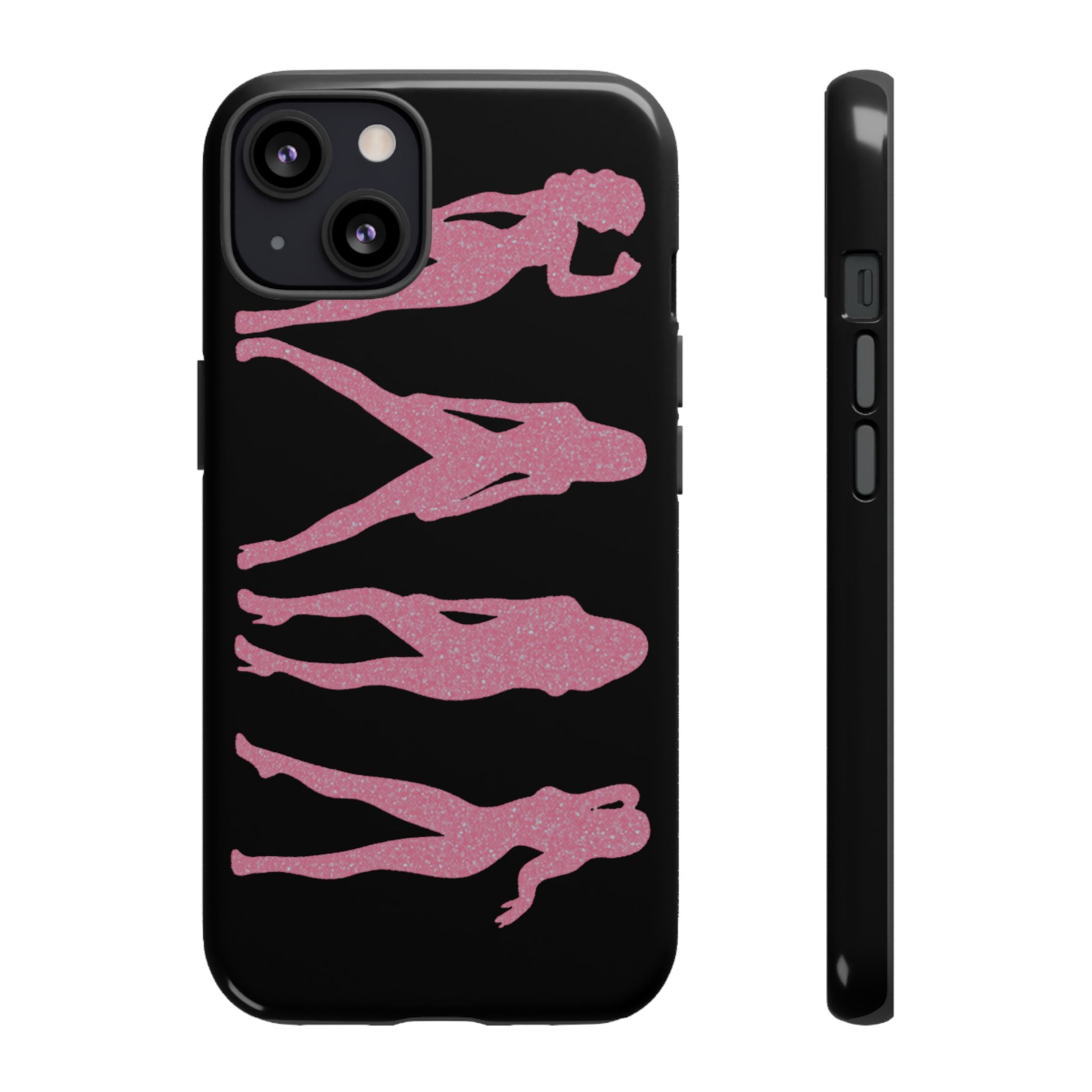 Pink Silhouette Girls Phone Case – Tough Cases Protective iPhone Cover
