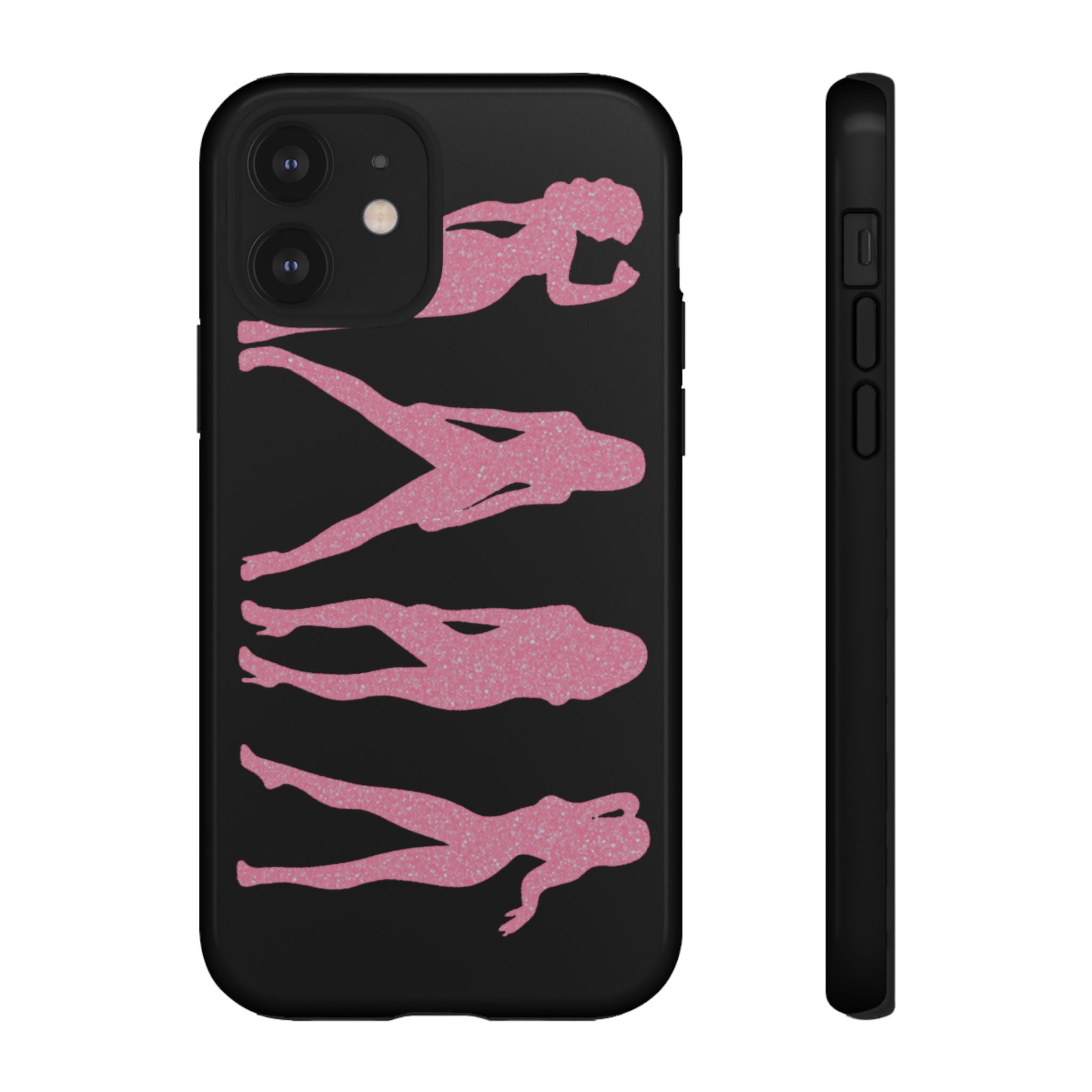 Pink Silhouette Girls Phone Case – Tough Cases Protective iPhone Cover
