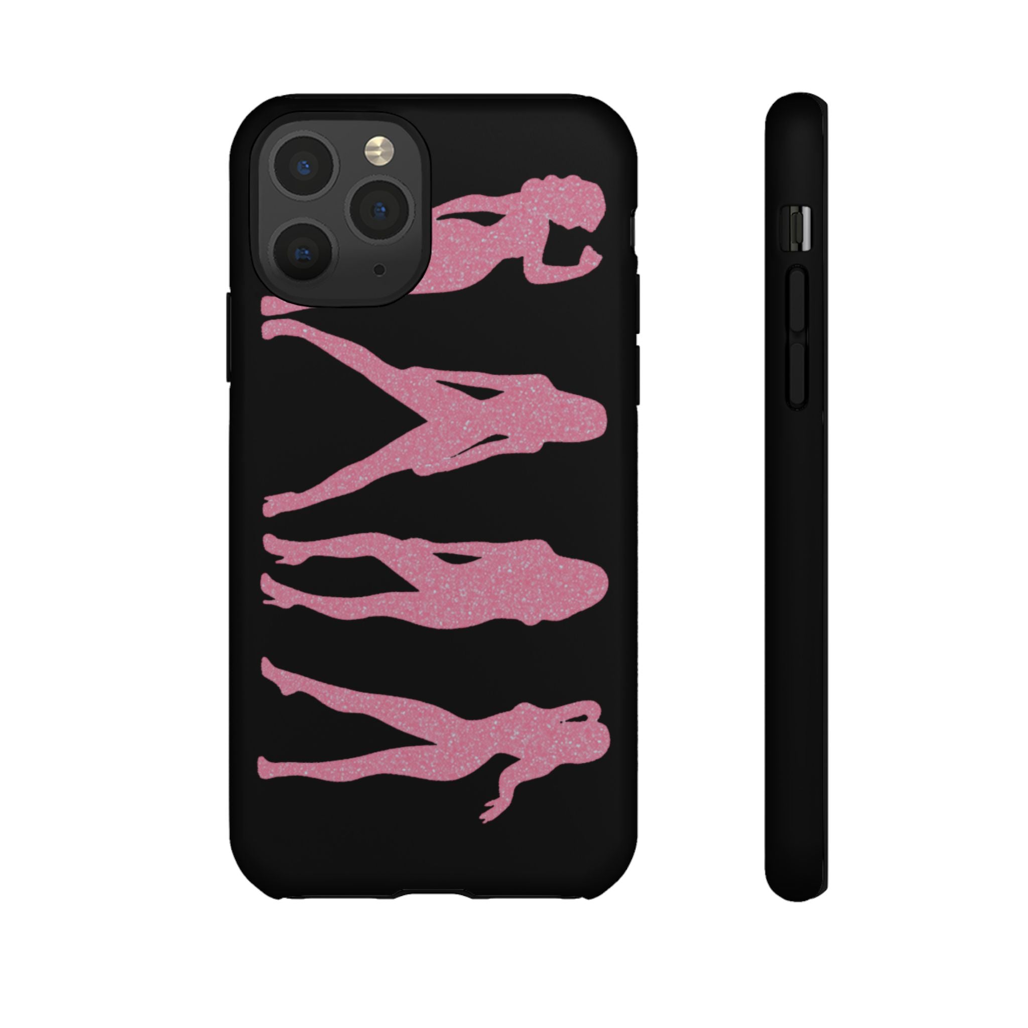 Pink Silhouette Girls Phone Case – Tough Cases Protective iPhone Cover