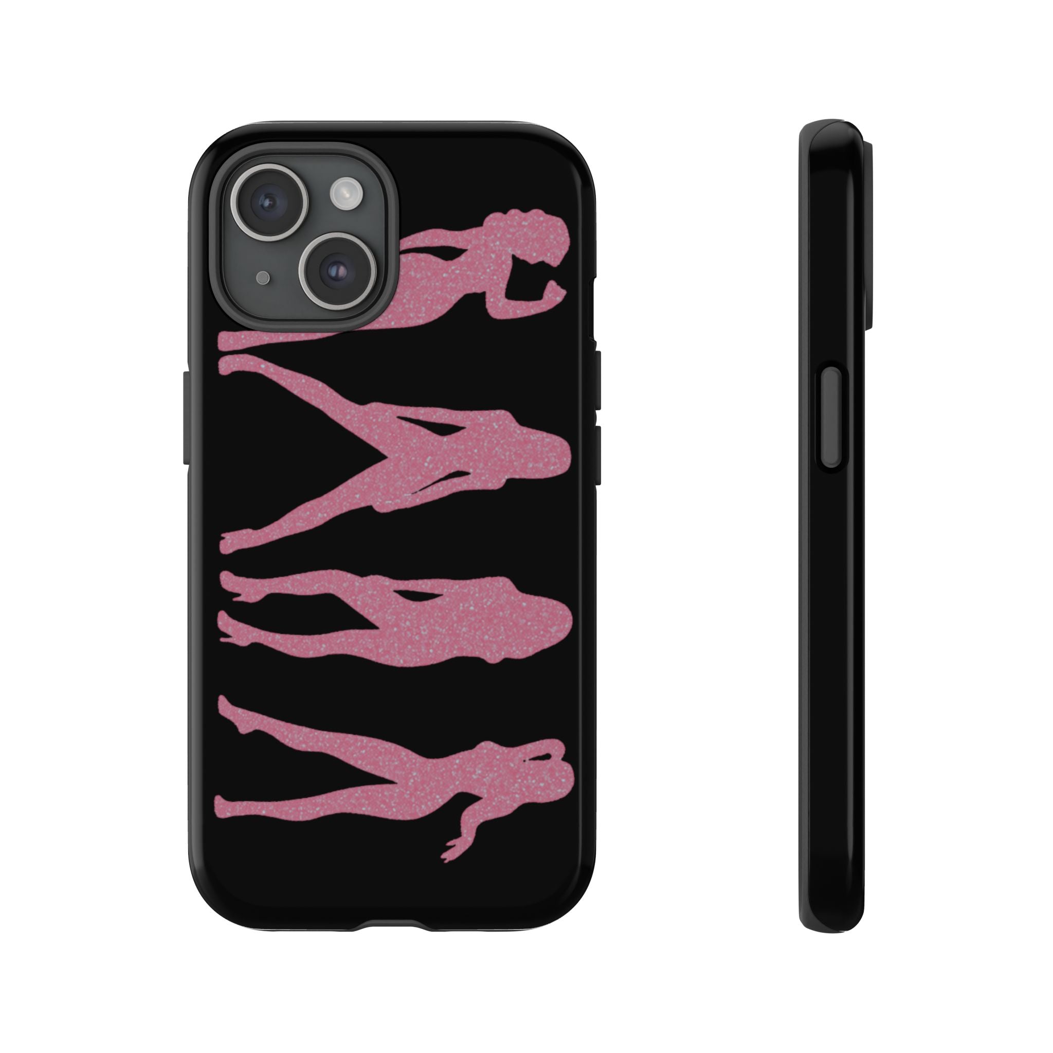 Pink Silhouette Girls Phone Case – Tough Cases Protective iPhone Cover