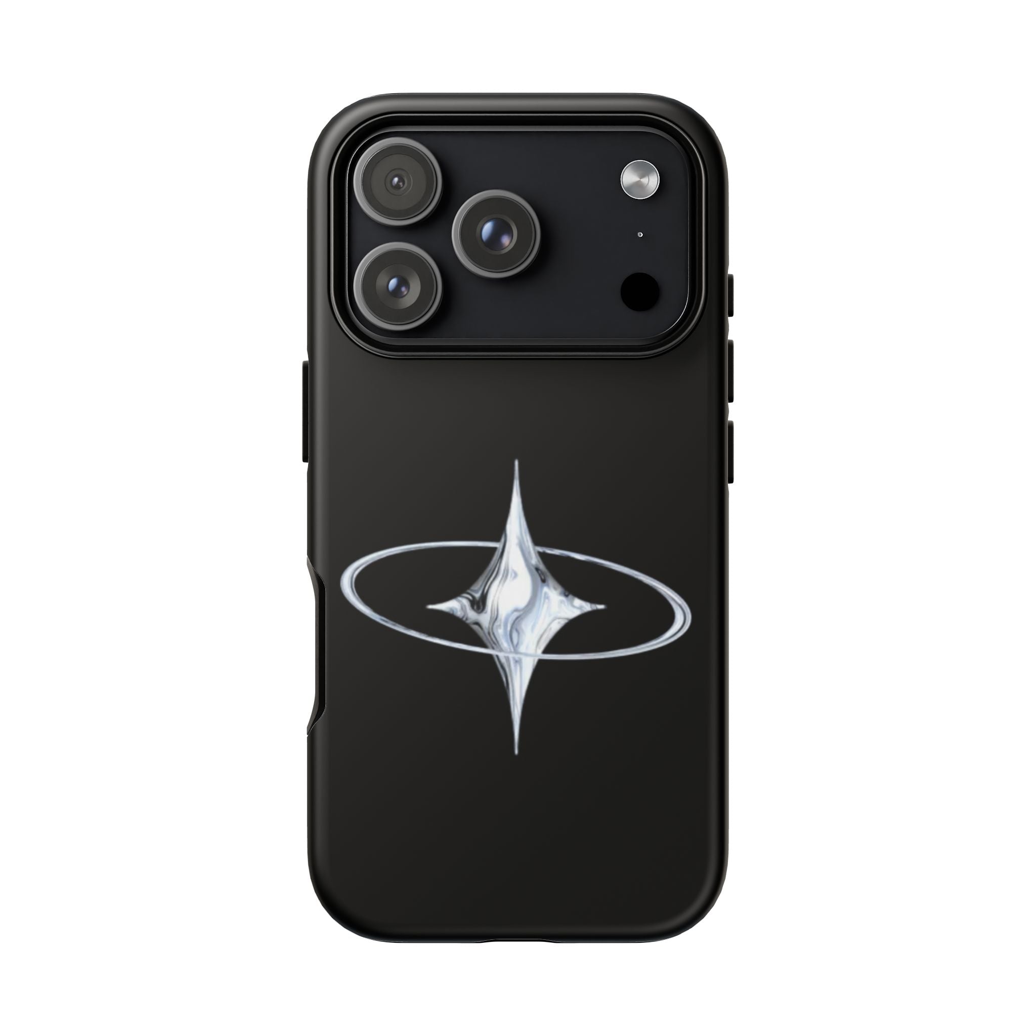 Galaxy Starphone Tough Case — Minimal Silver Star Orbit Phone Case