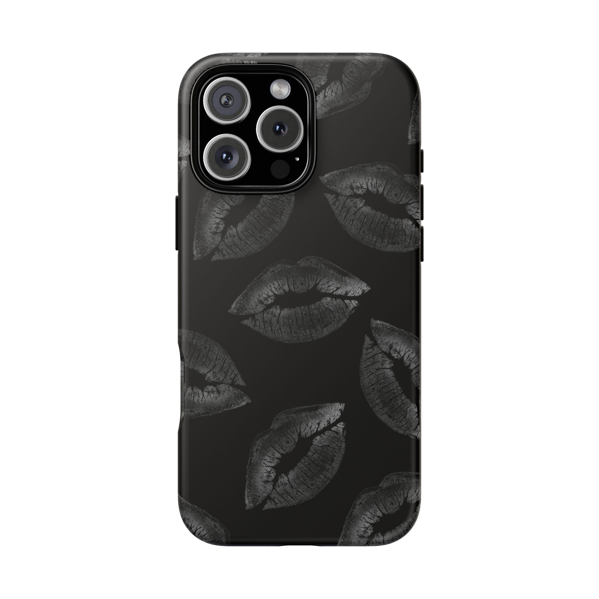 Black Kiss Pattern Tough Phone Case