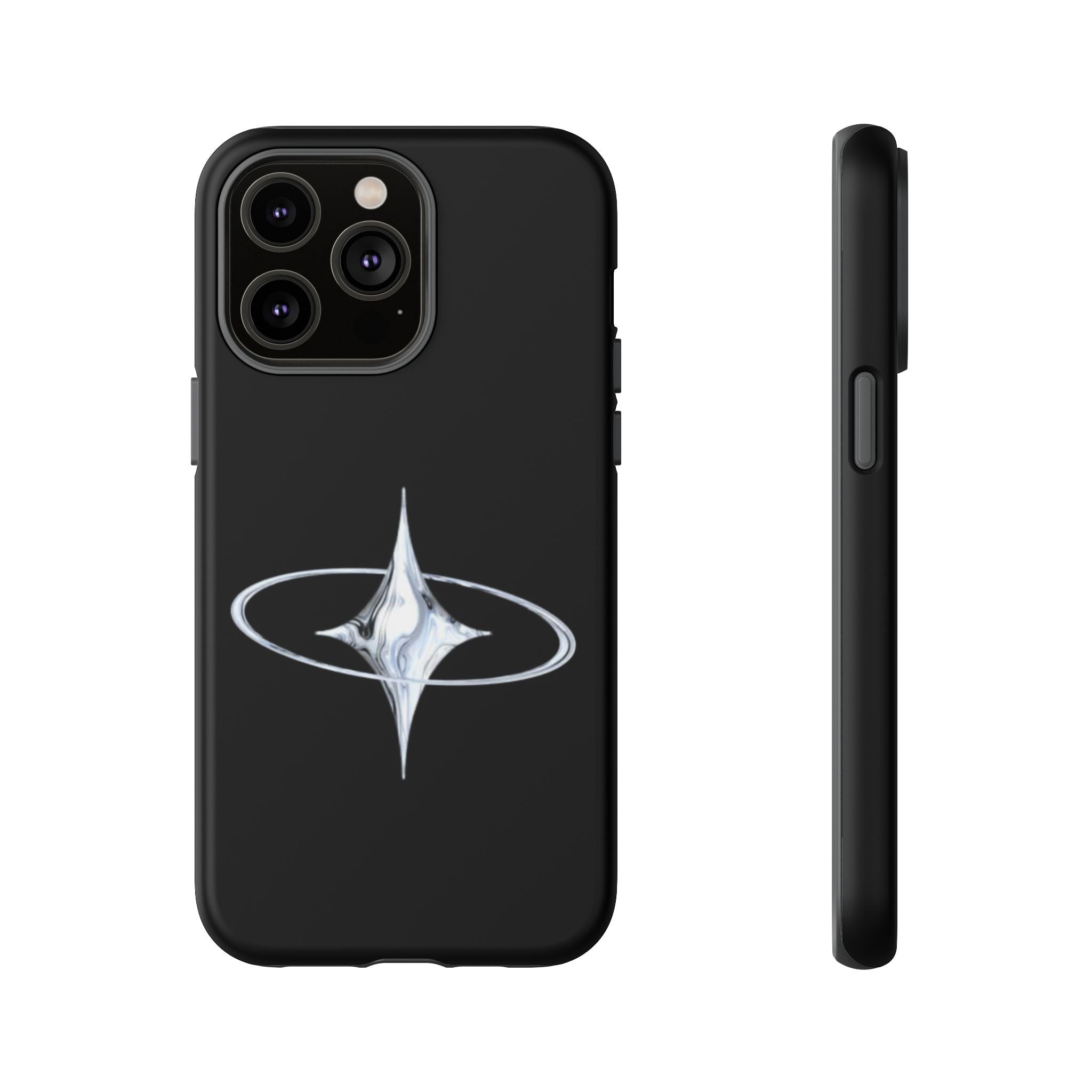 Galaxy Starphone Tough Case — Minimal Silver Star Orbit Phone Case
