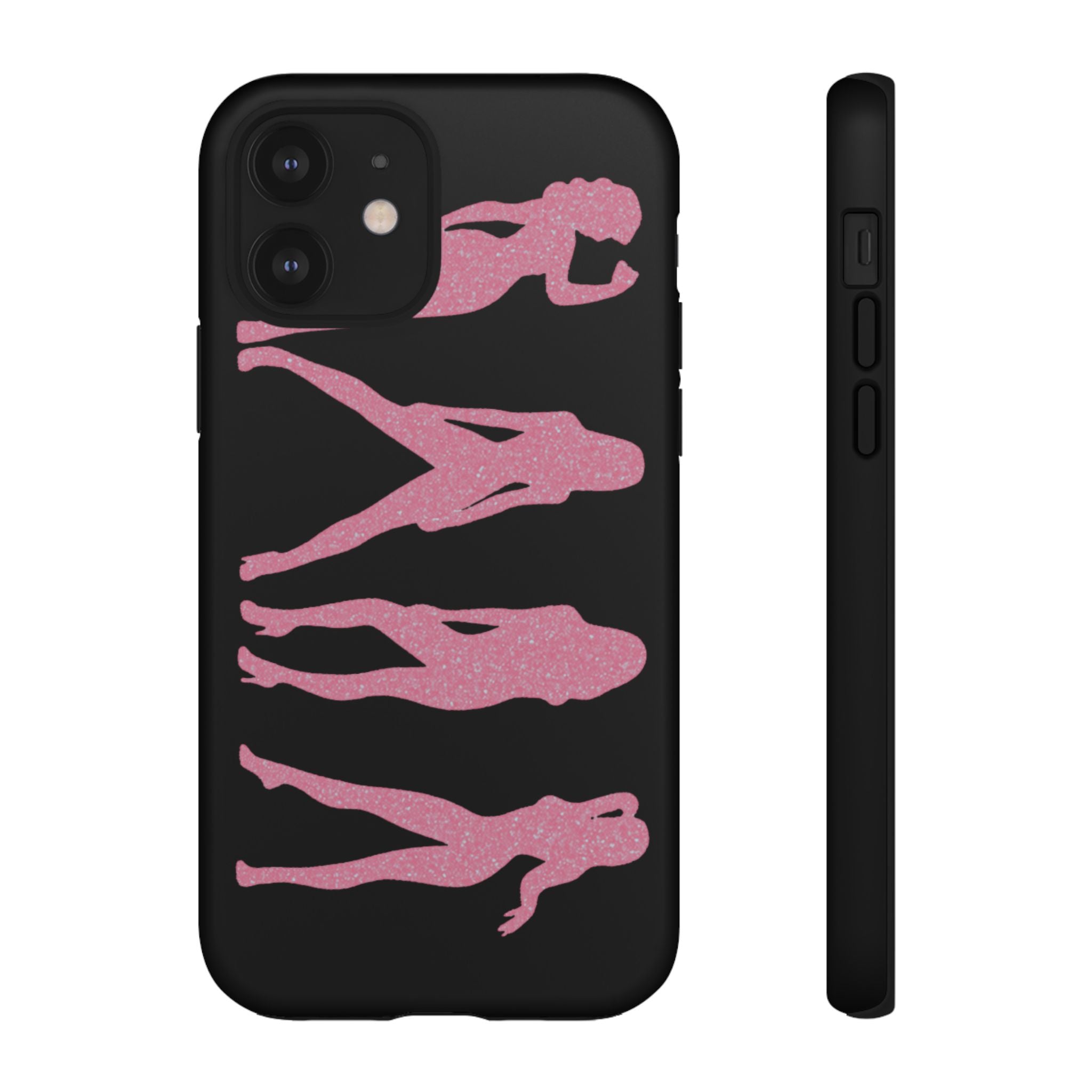 Pink Silhouette Girls Phone Case – Tough Cases Protective iPhone Cover