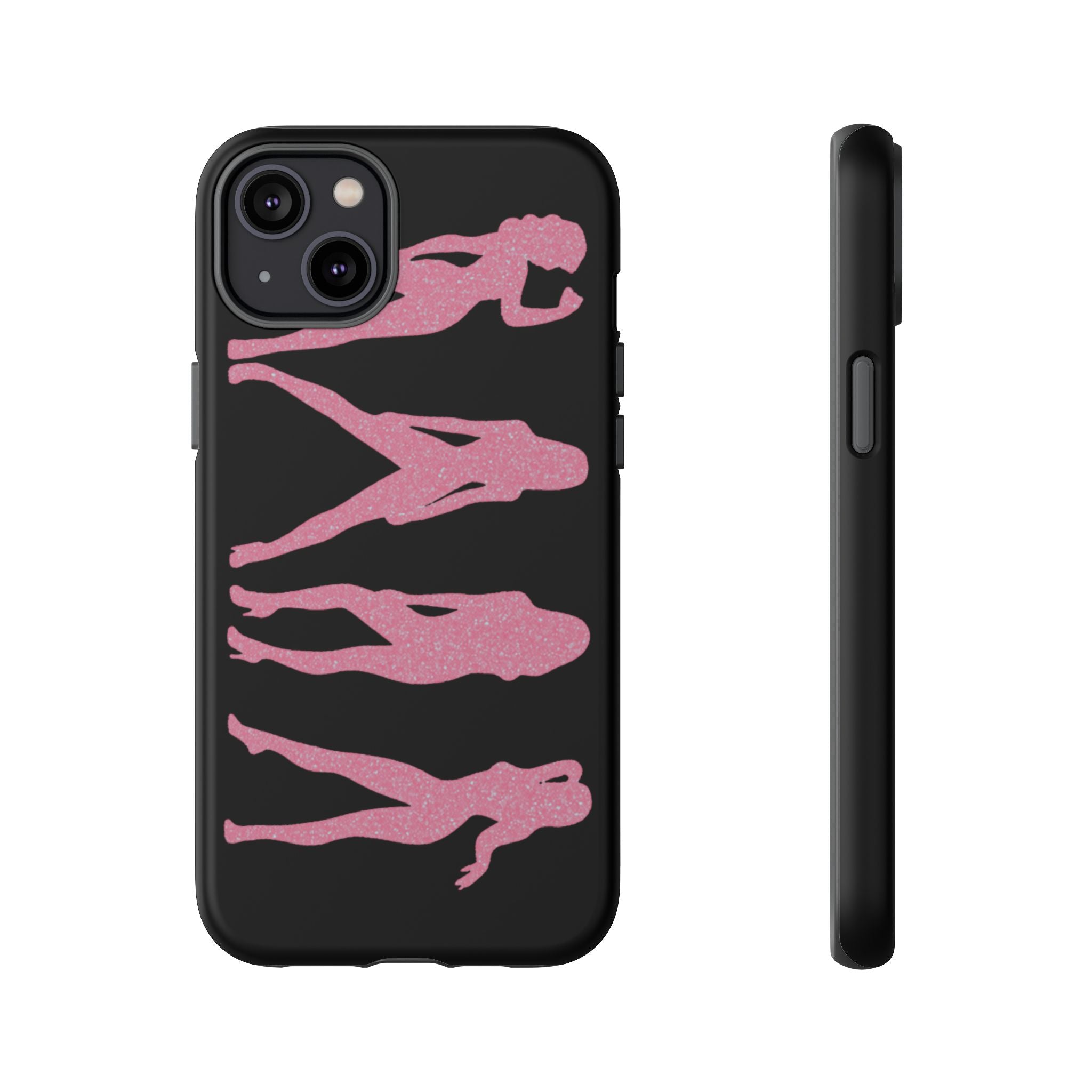 Pink Silhouette Girls Phone Case – Tough Cases Protective iPhone Cover