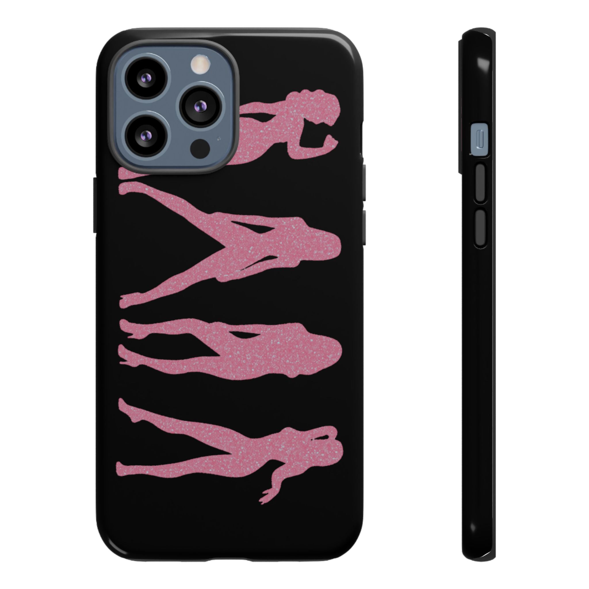 Pink Silhouette Girls Phone Case – Tough Cases Protective iPhone Cover