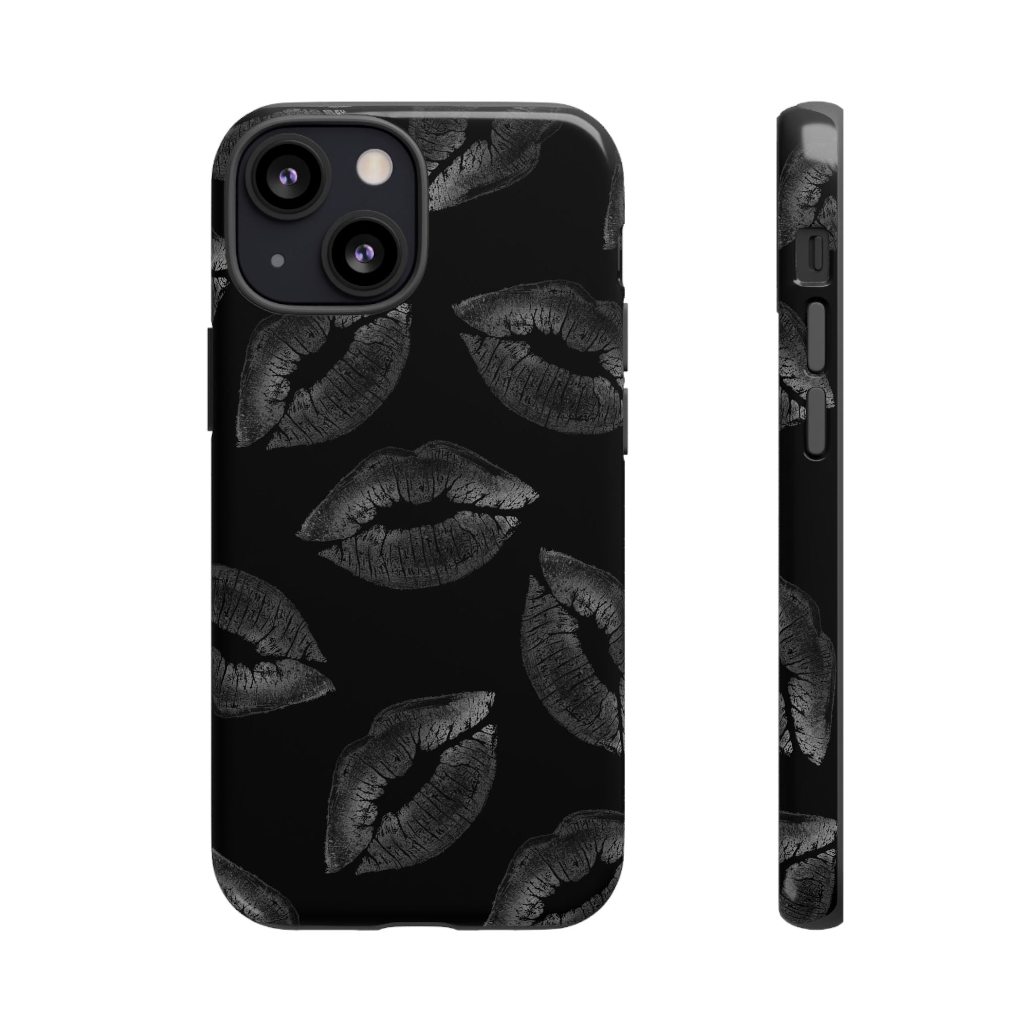 Black Kiss Pattern Tough Phone Case