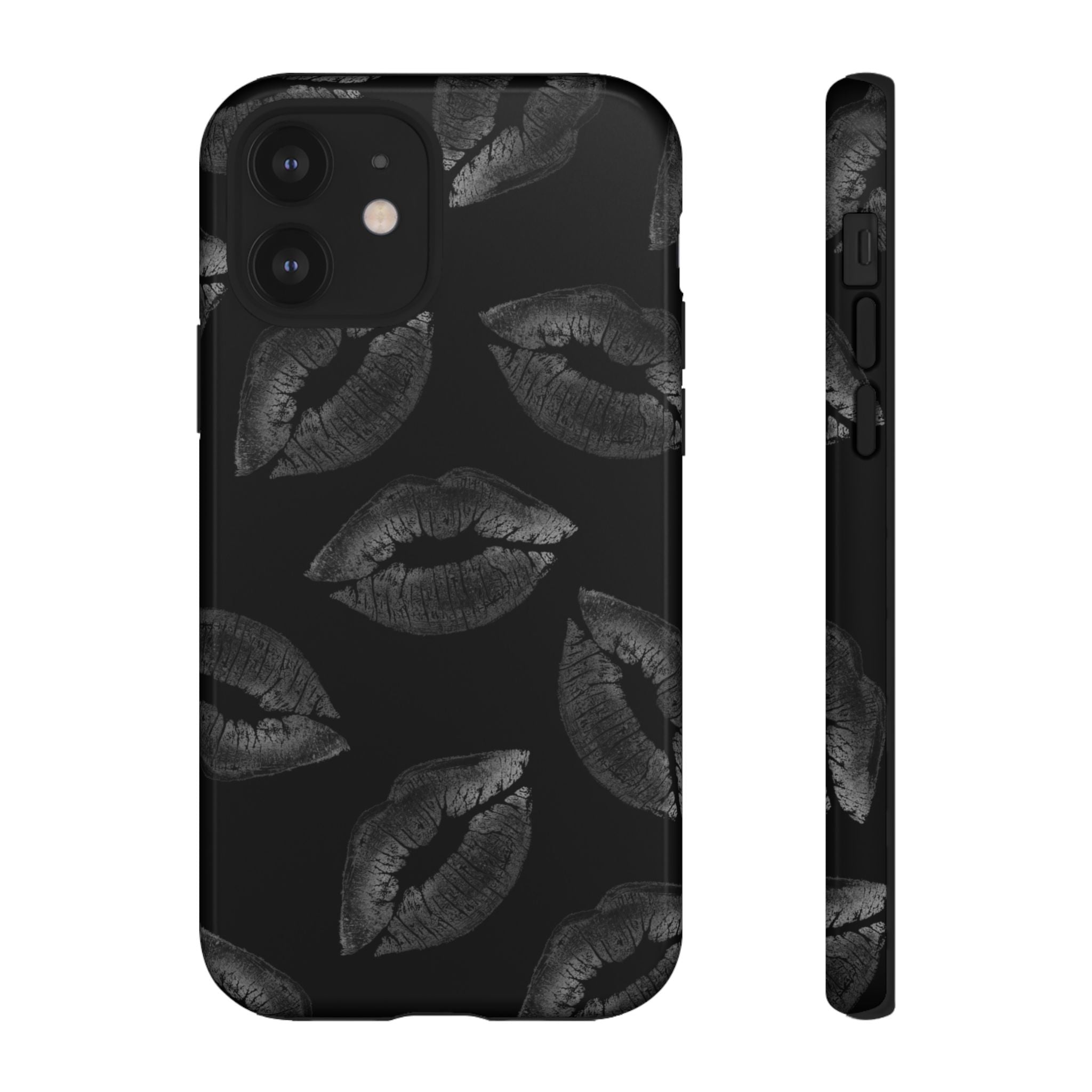 Black Kiss Pattern Tough Phone Case
