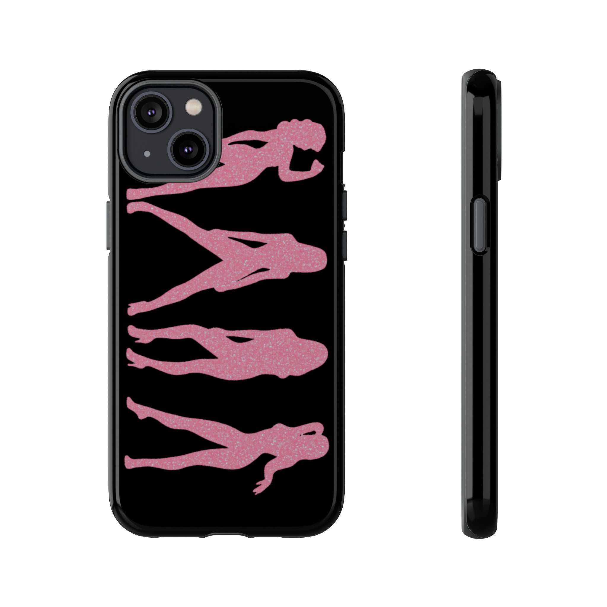 Pink Silhouette Girls Phone Case – Tough Cases Protective iPhone Cover
