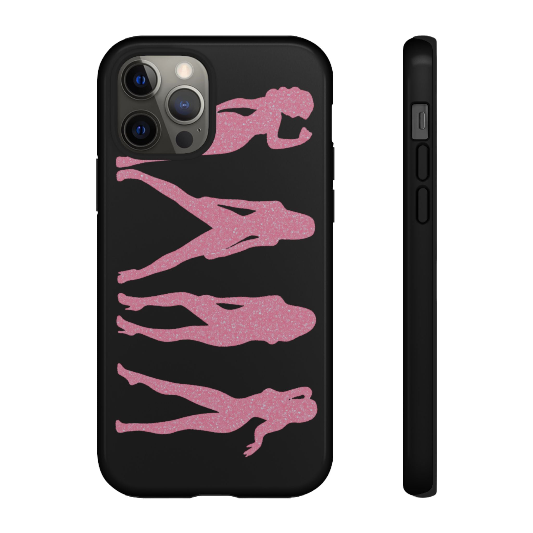 Pink Silhouette Girls Phone Case – Tough Cases Protective iPhone Cover