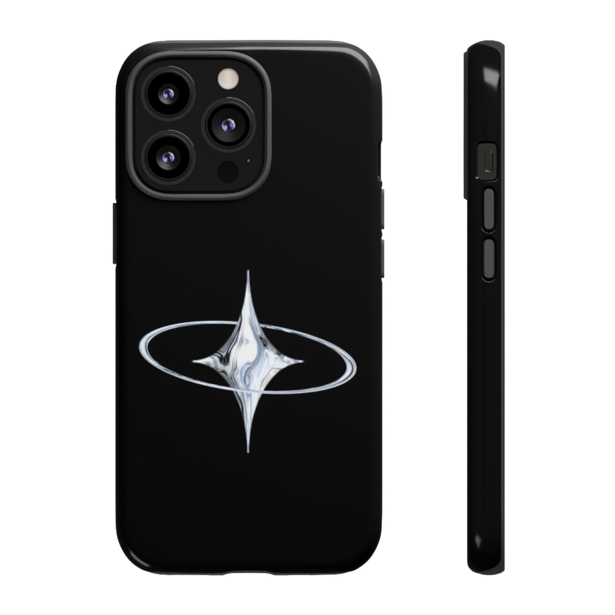 Galaxy Starphone Tough Case — Minimal Silver Star Orbit Phone Case