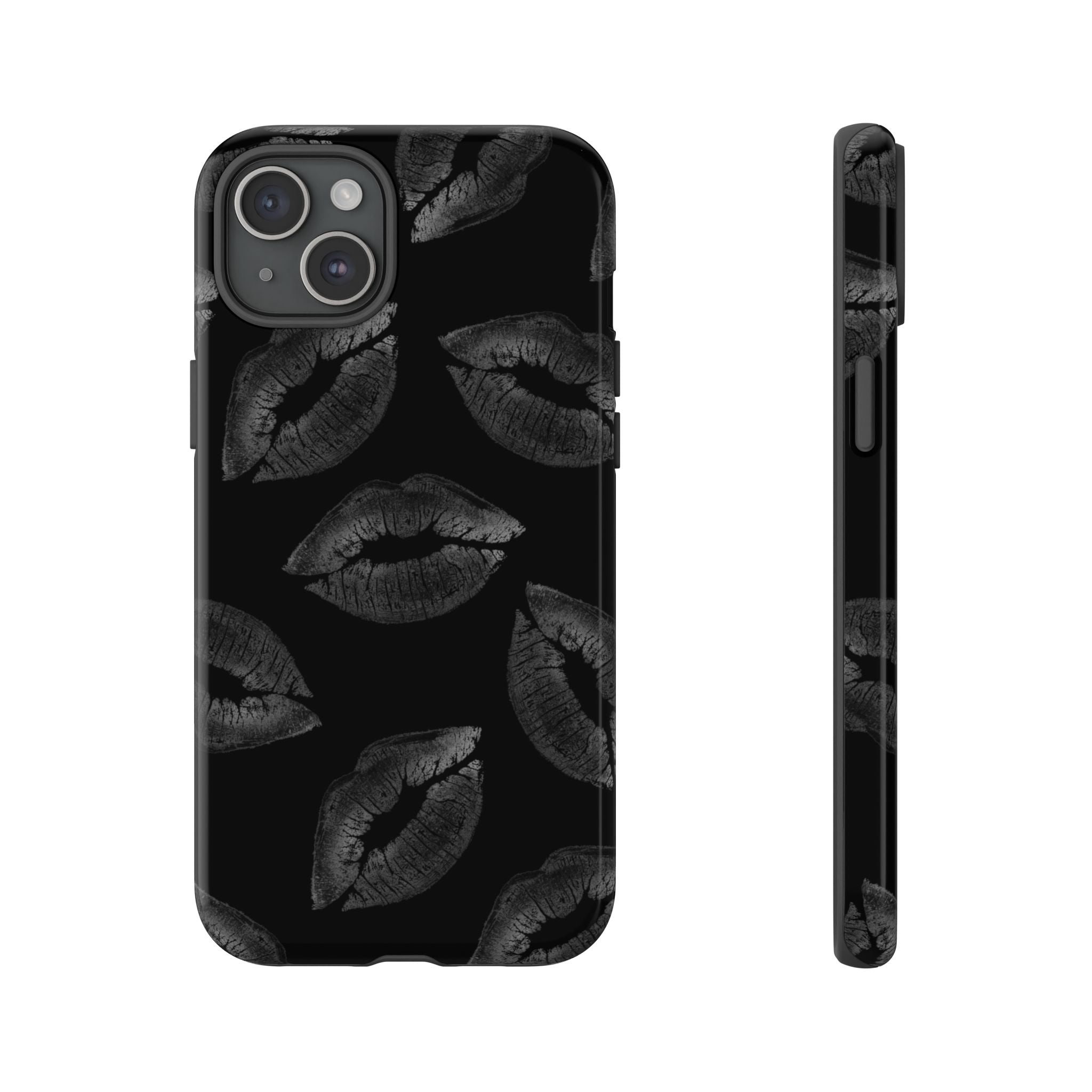 Black Kiss Pattern Tough Phone Case