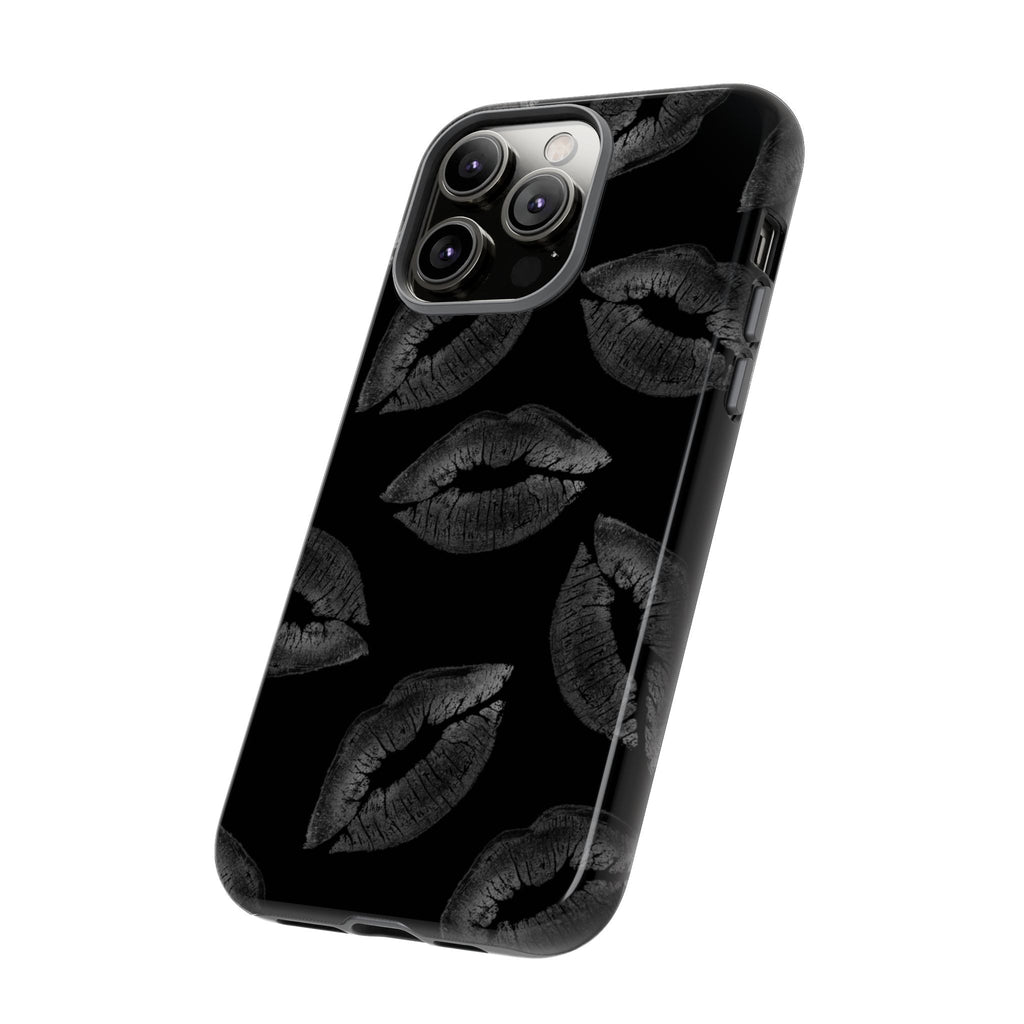 Black Kiss Pattern Tough Phone Case