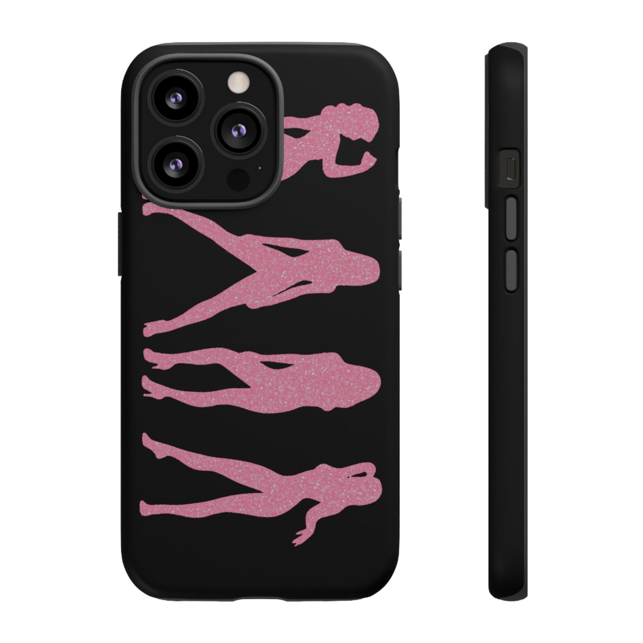 Pink Silhouette Girls Phone Case – Tough Cases Protective iPhone Cover