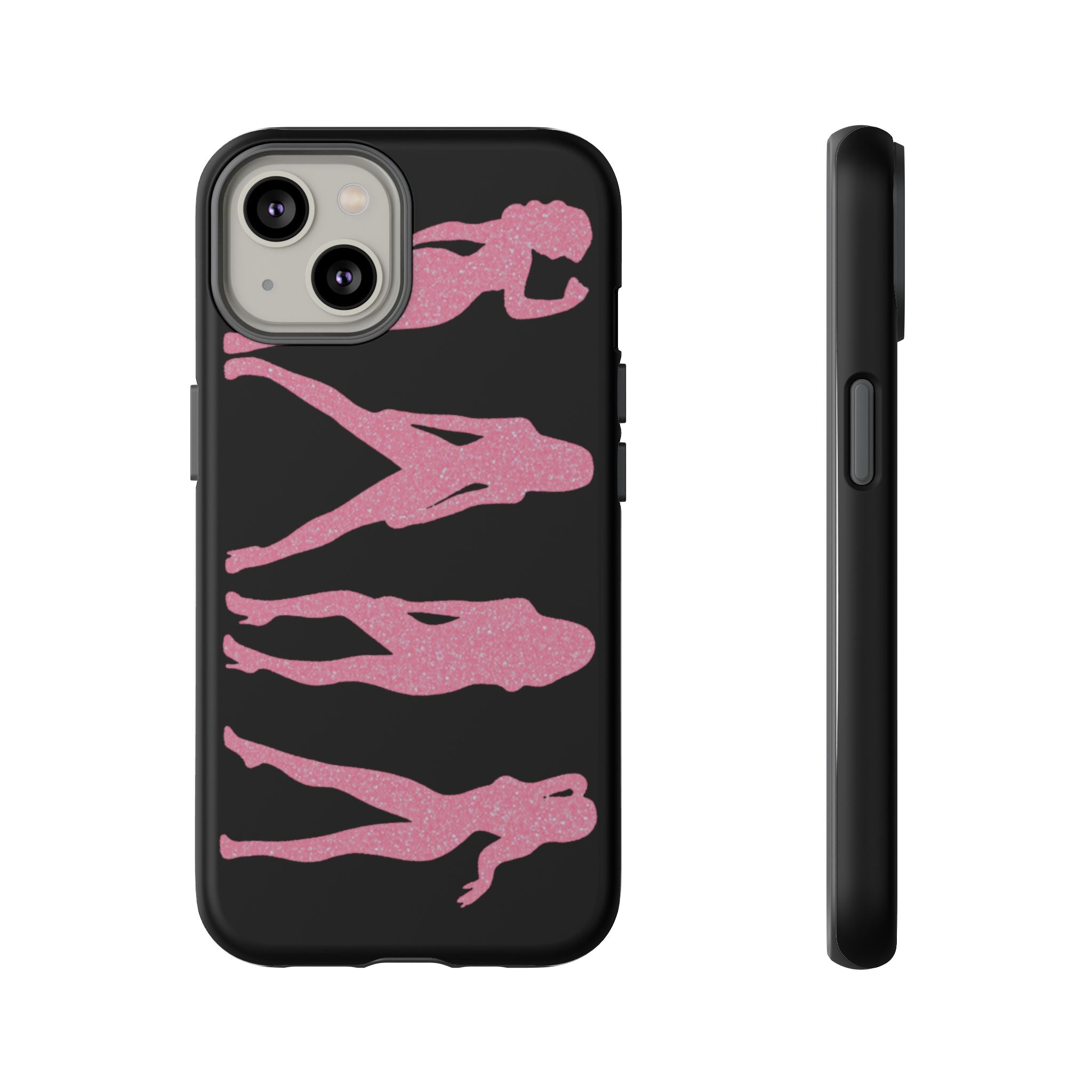 Pink Silhouette Girls Phone Case – Tough Cases Protective iPhone Cover