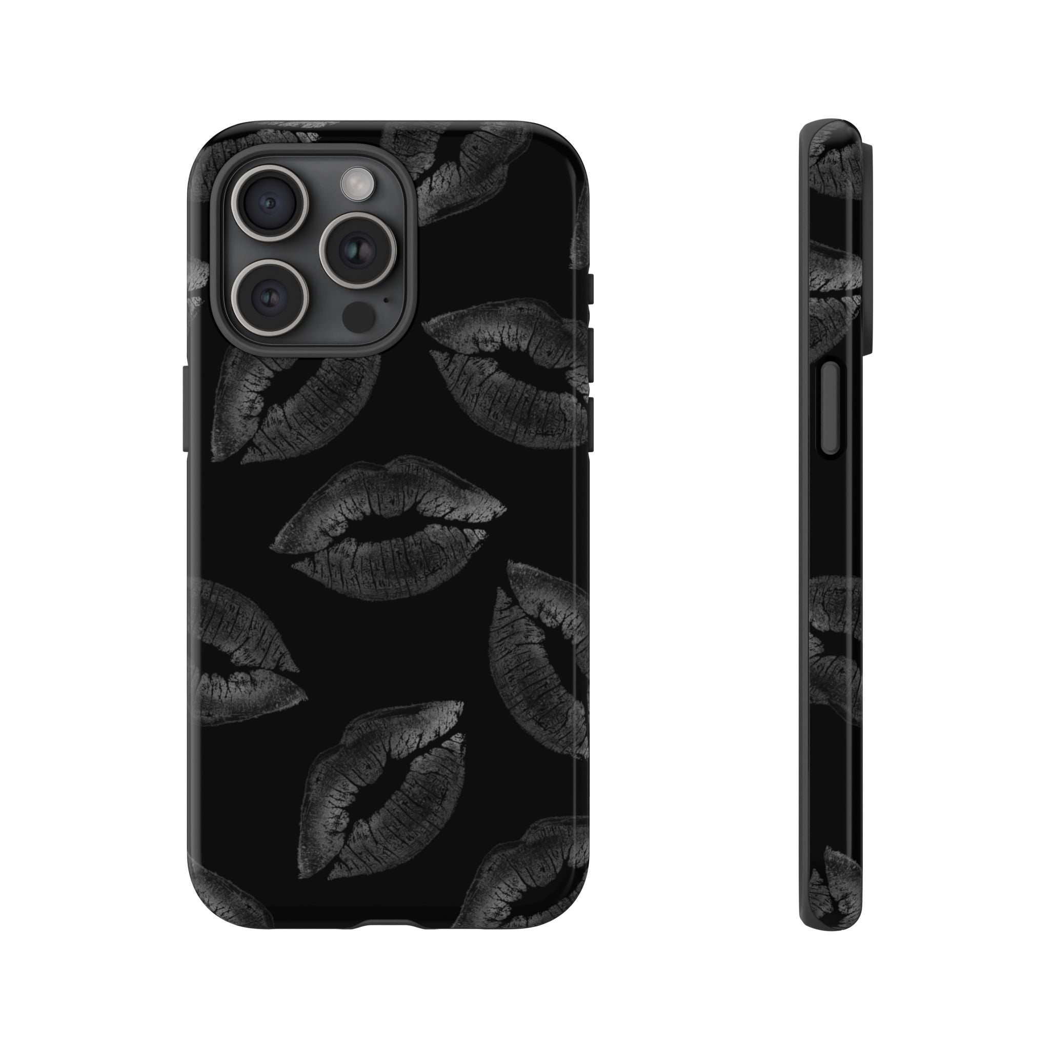 Black Kiss Pattern Tough Phone Case