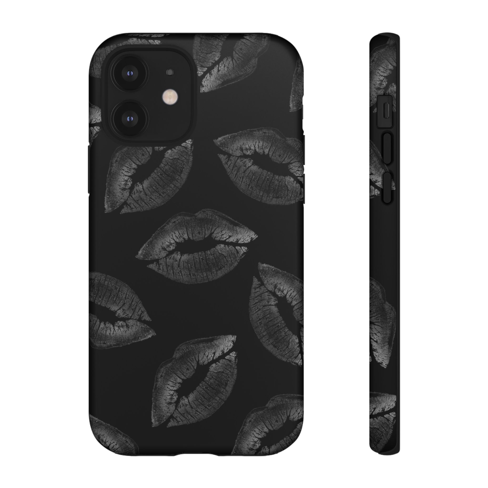 Black Kiss Pattern Tough Phone Case