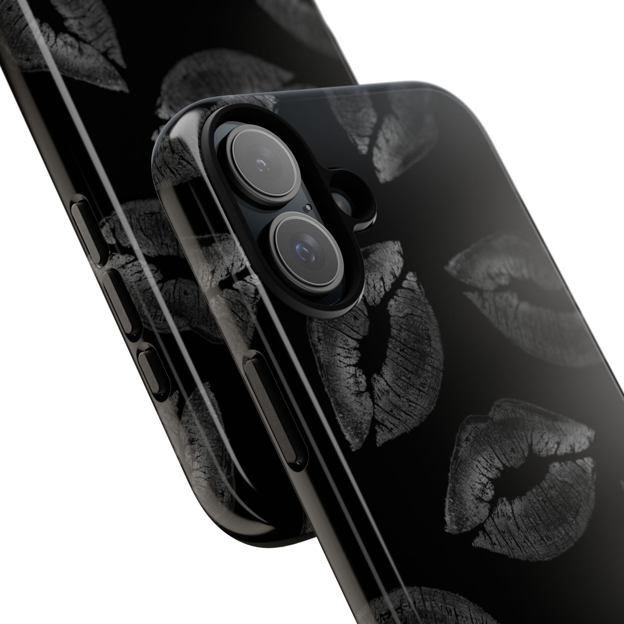 Black Kiss Pattern Tough Phone Case