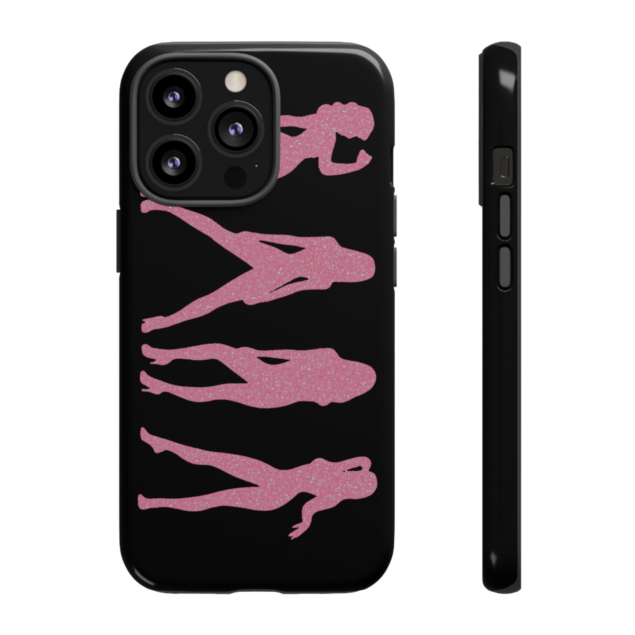 Pink Silhouette Girls Phone Case – Tough Cases Protective iPhone Cover