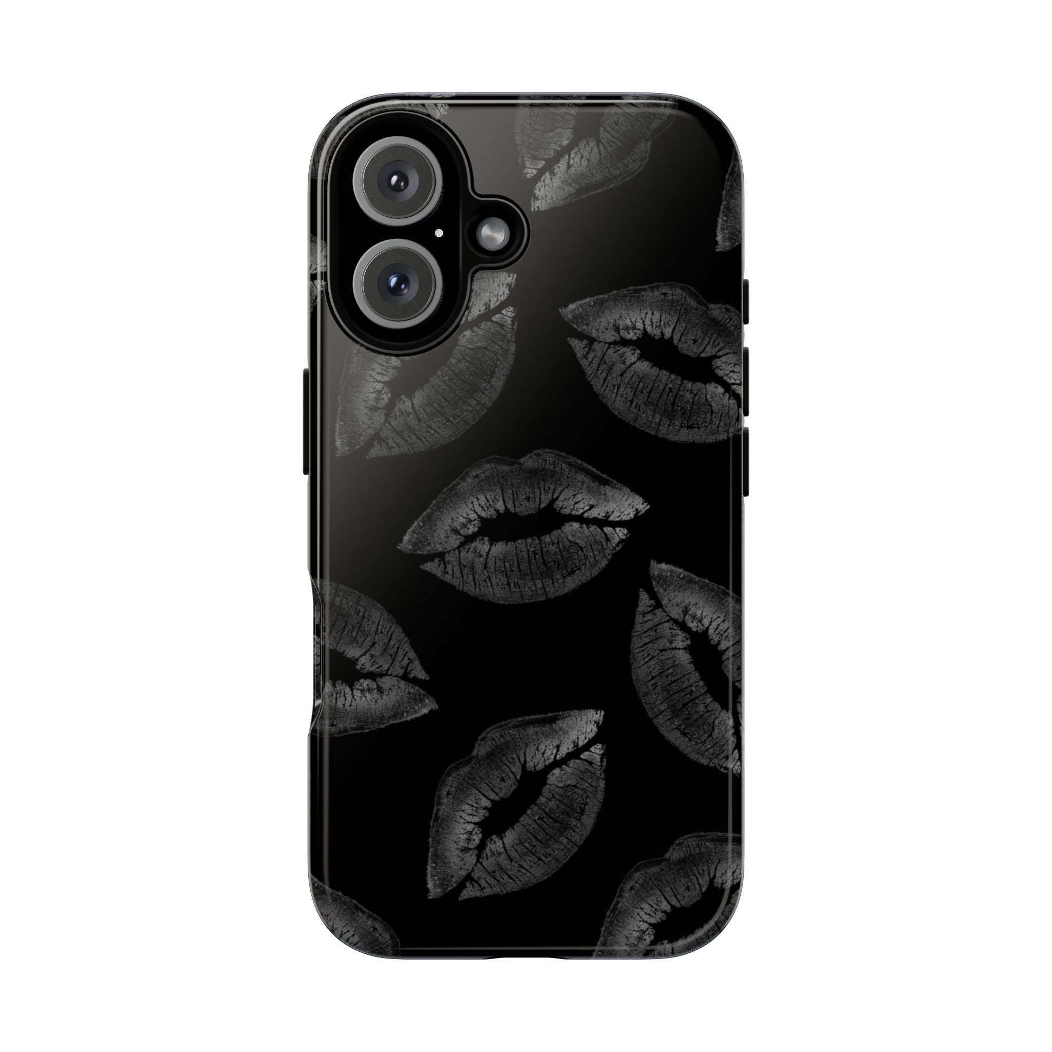 Black Kiss Pattern Tough Phone Case