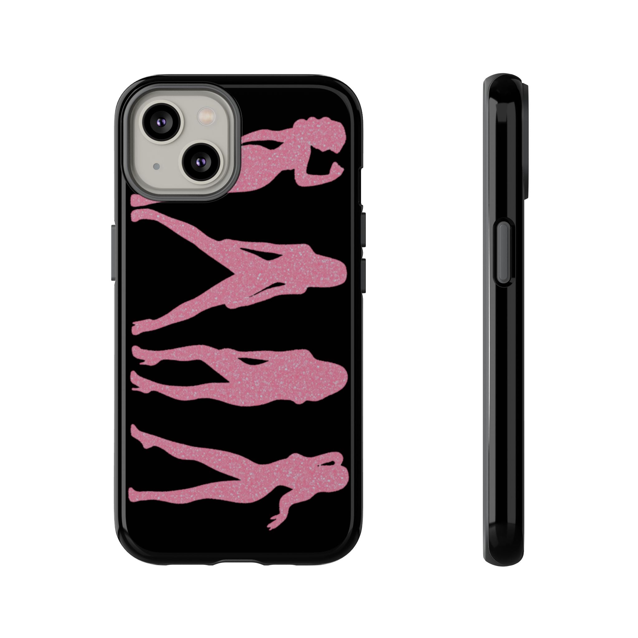 Pink Silhouette Girls Phone Case – Tough Cases Protective iPhone Cover