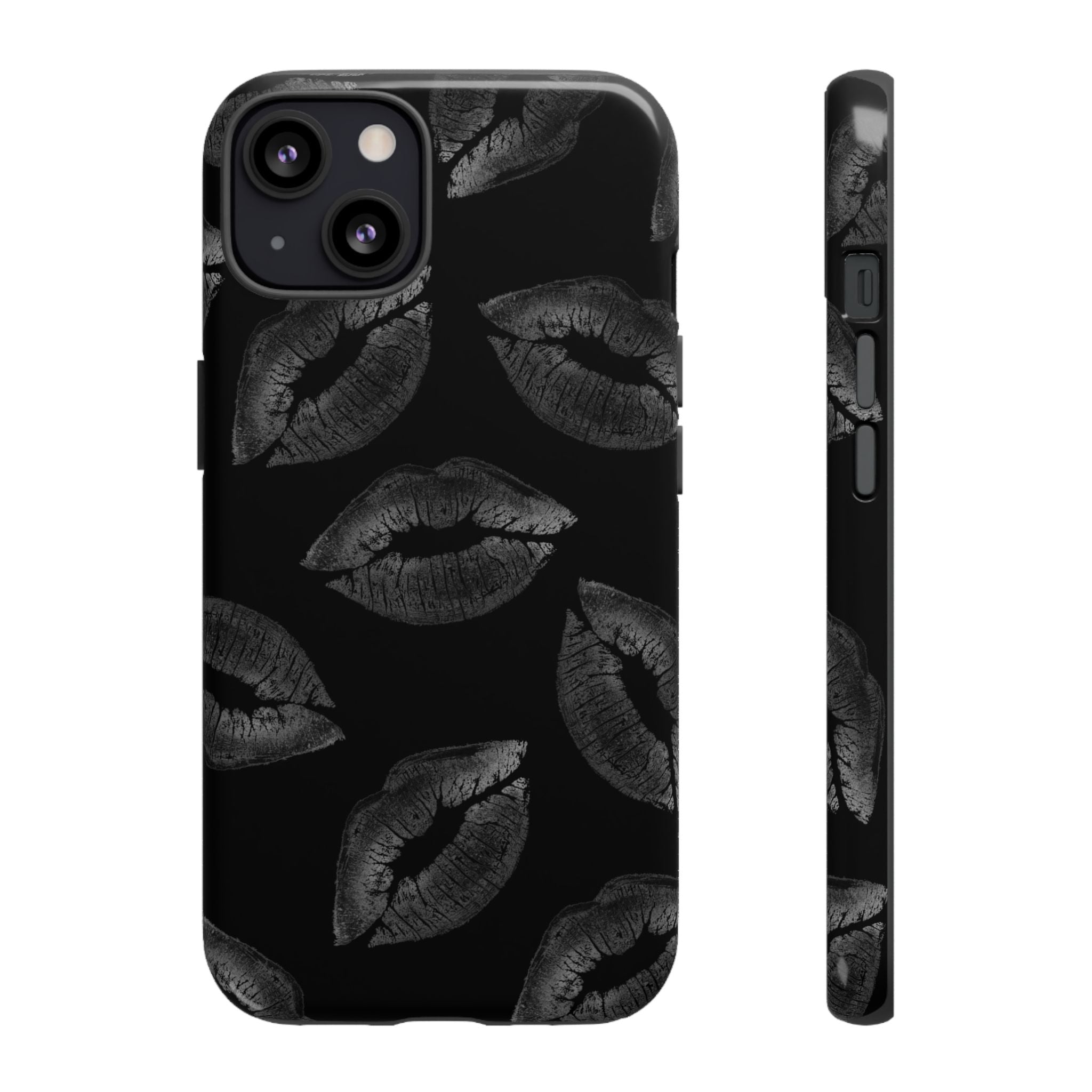 Black Kiss Pattern Tough Phone Case