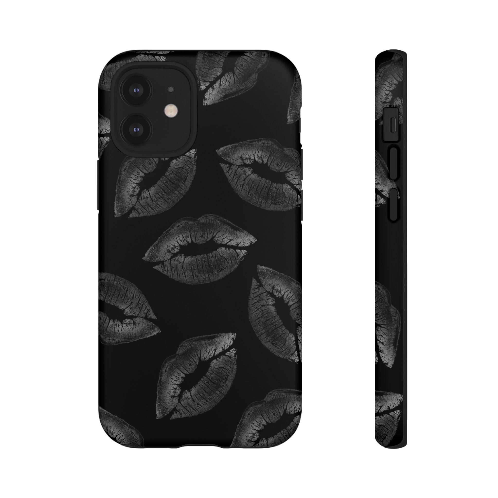 Black Kiss Pattern Tough Phone Case