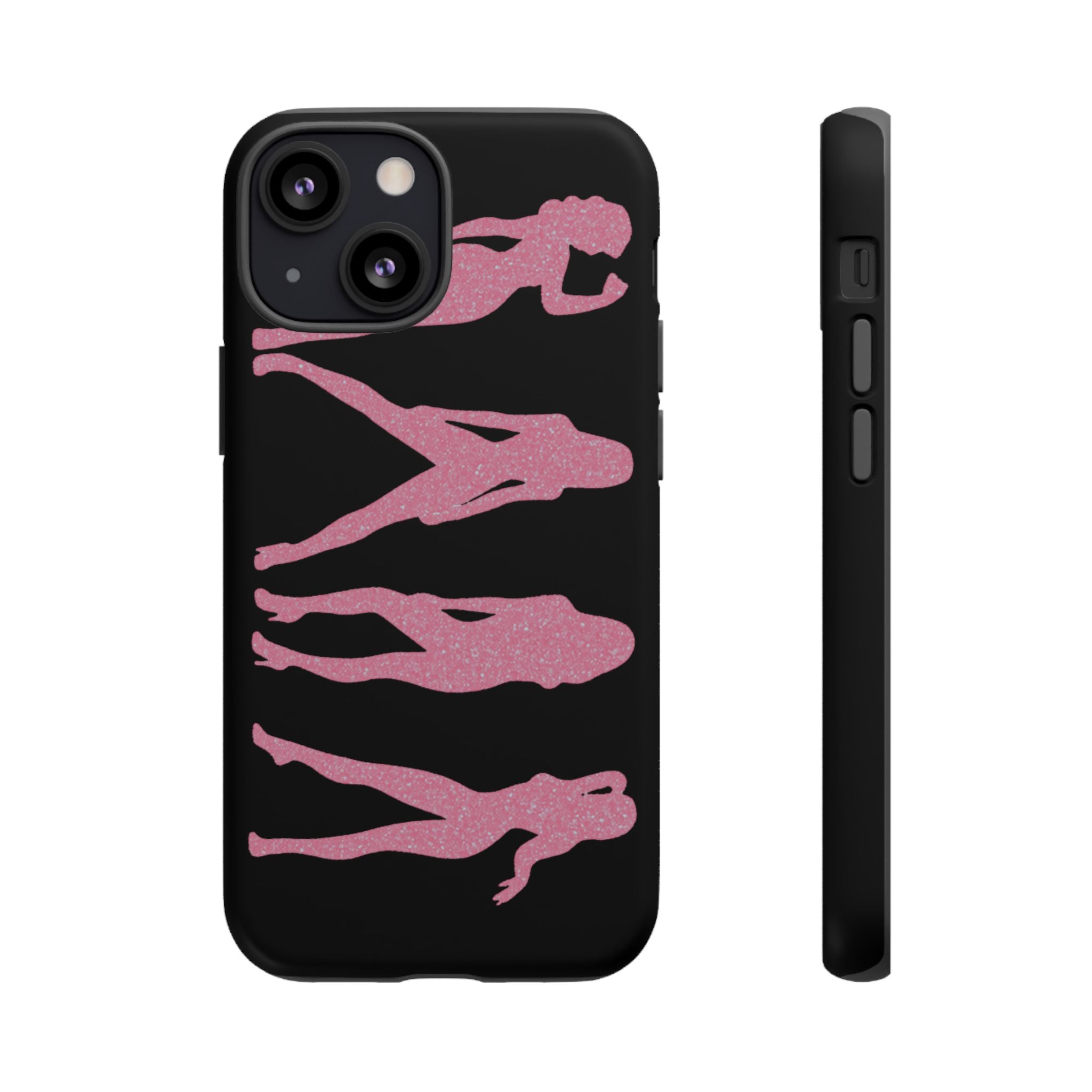 Pink Silhouette Girls Phone Case – Tough Cases Protective iPhone Cover