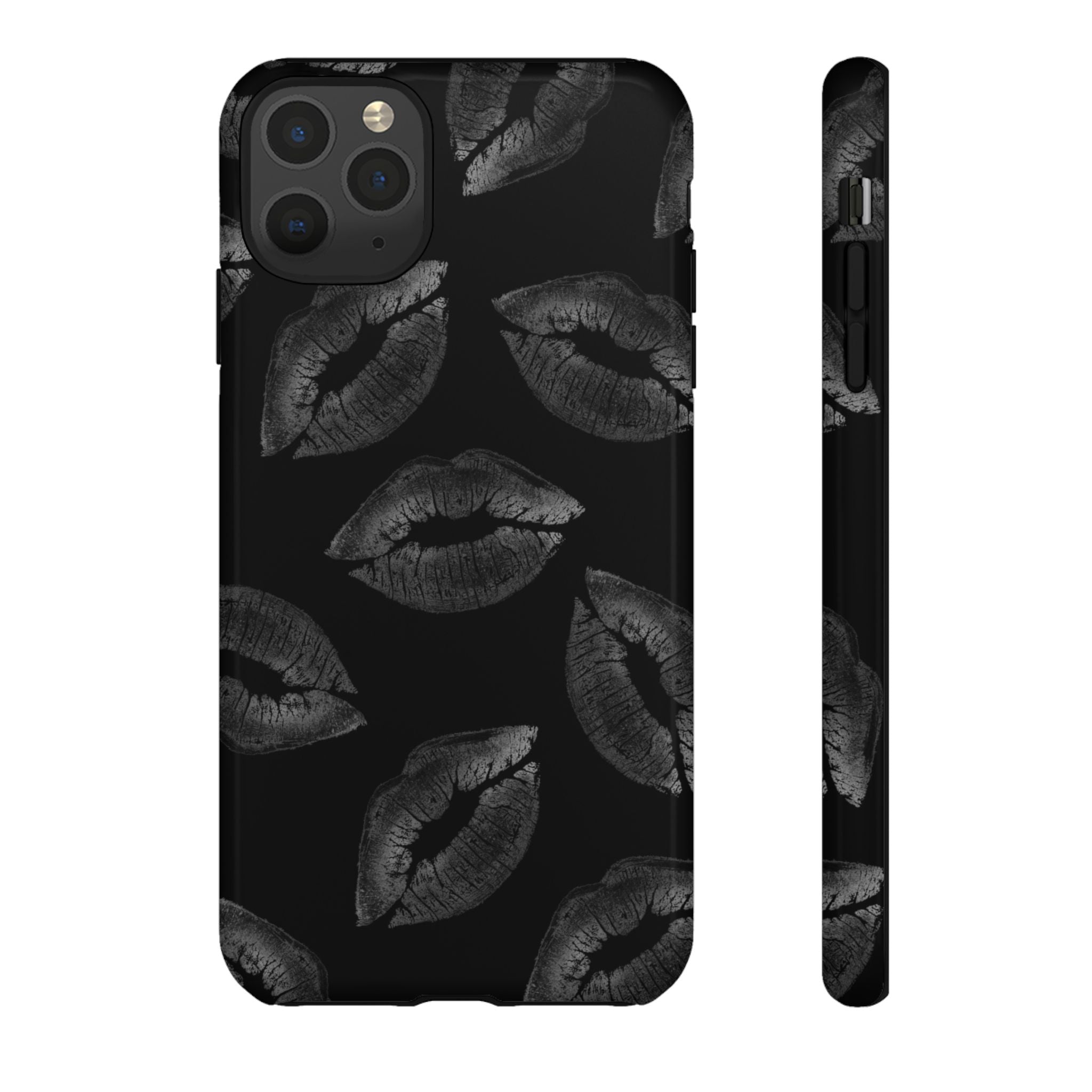 Black Kiss Pattern Tough Phone Case