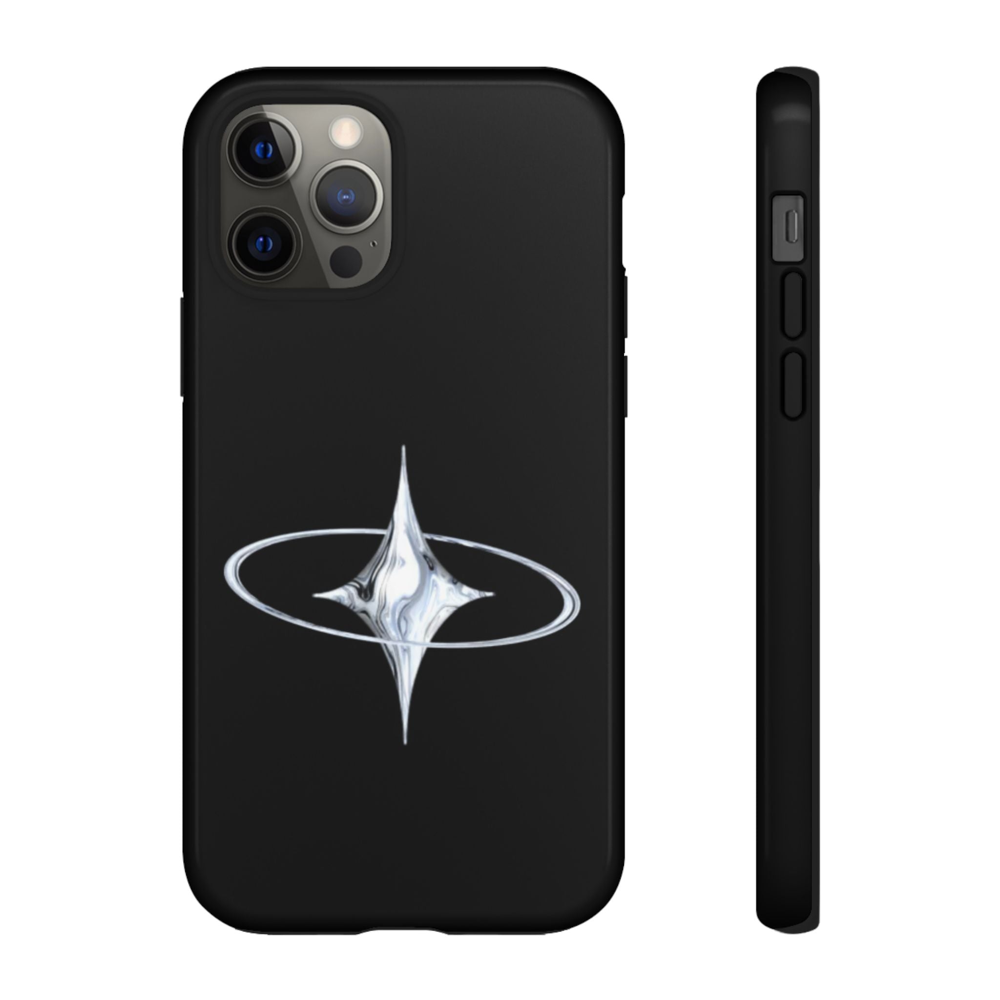 Galaxy Starphone Tough Case — Minimal Silver Star Orbit Phone Case