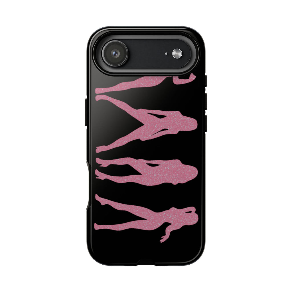 Pink Silhouette Girls Phone Case – Tough Cases Protective iPhone Cover