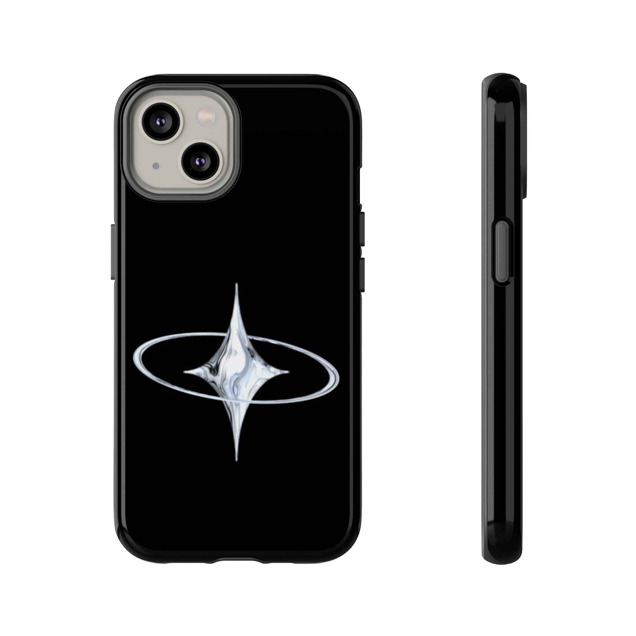 Galaxy Starphone Tough Case — Minimal Silver Star Orbit Phone Case