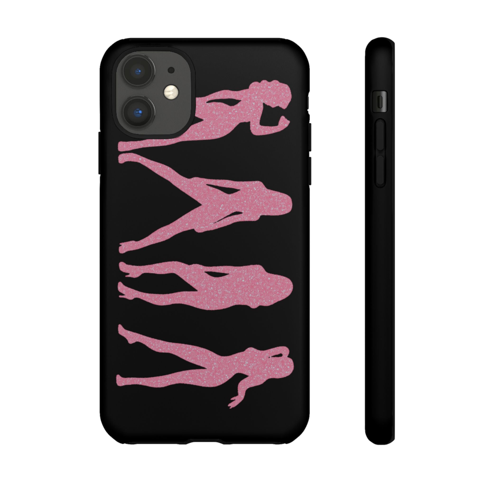 Pink Silhouette Girls Phone Case – Tough Cases Protective iPhone Cover