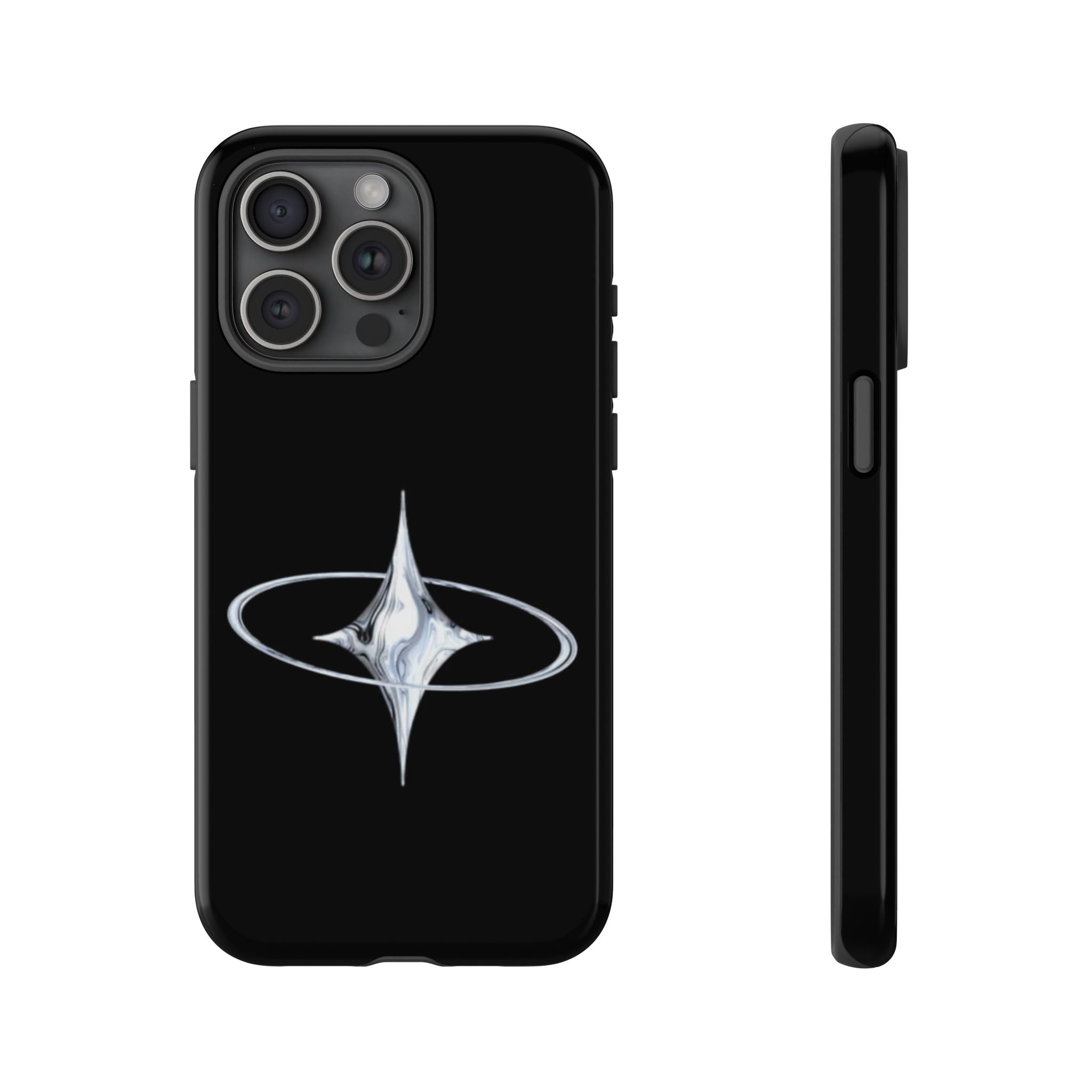 Galaxy Starphone Tough Case — Minimal Silver Star Orbit Phone Case