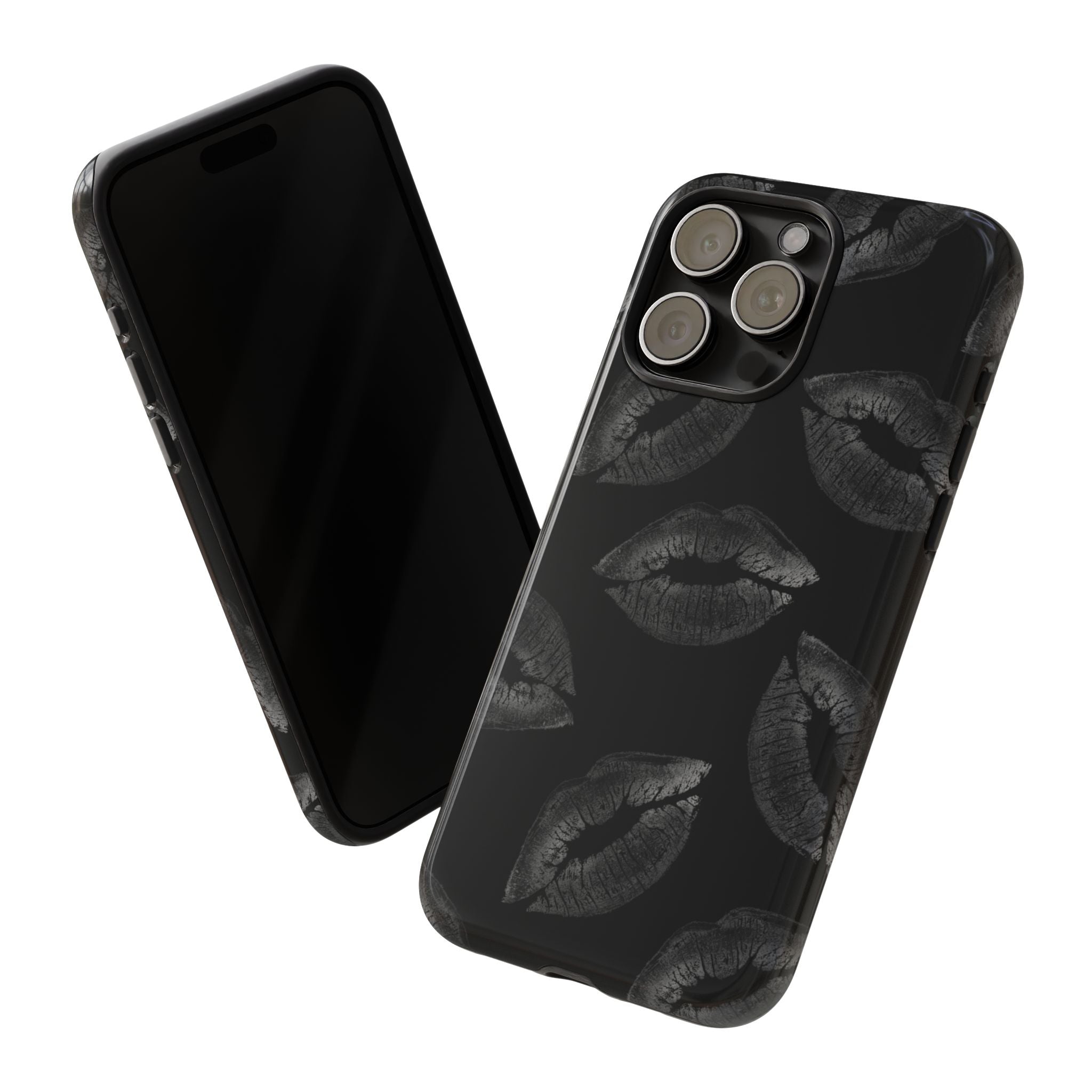 Black Kiss Pattern Tough Phone Case