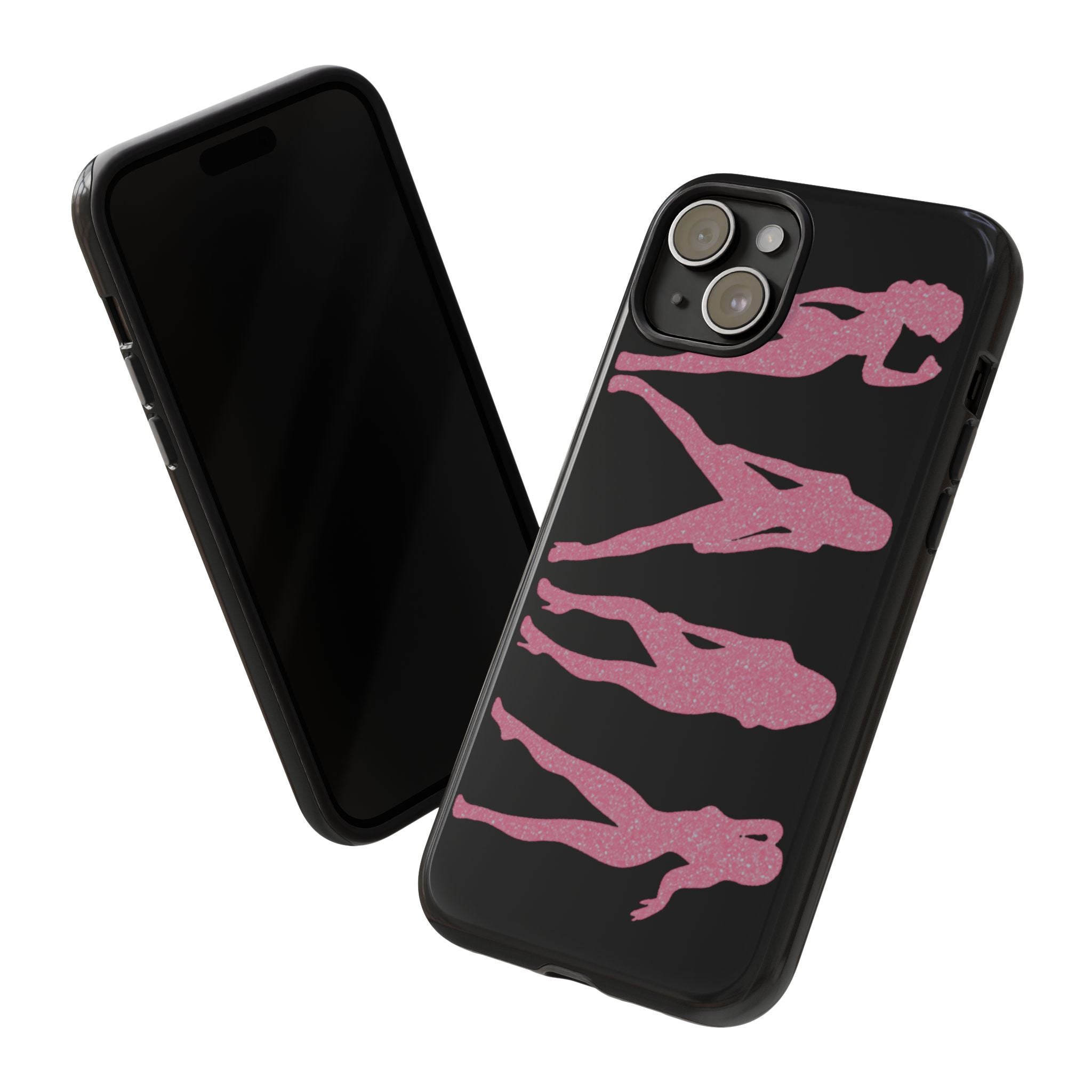 Pink Silhouette Girls Phone Case – Tough Cases Protective iPhone Cover