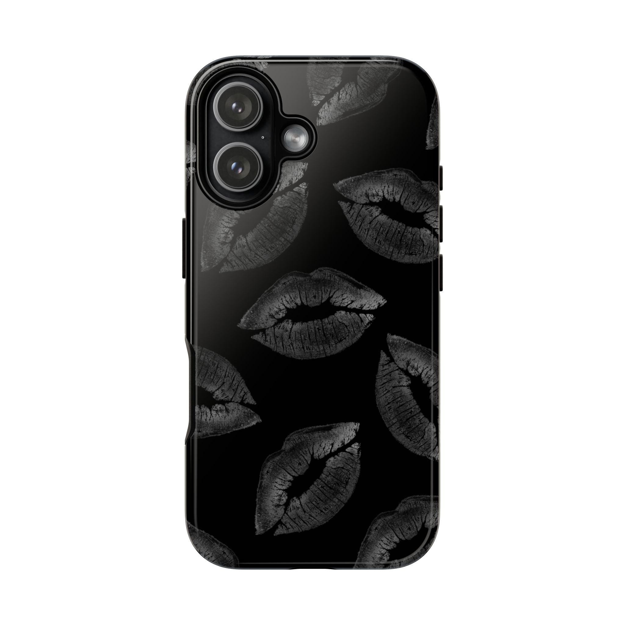 Black Kiss Pattern Tough Phone Case