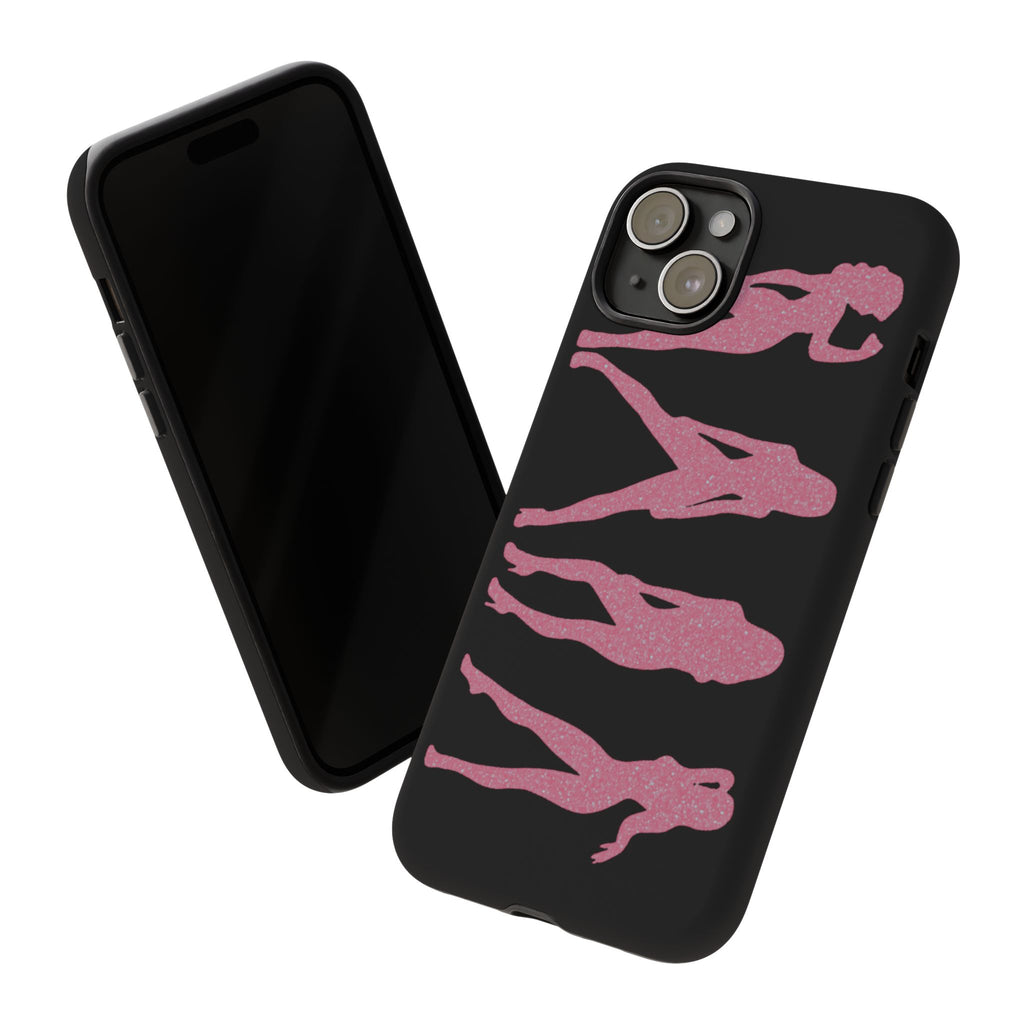 Pink Silhouette Girls Phone Case – Tough Cases Protective iPhone Cover