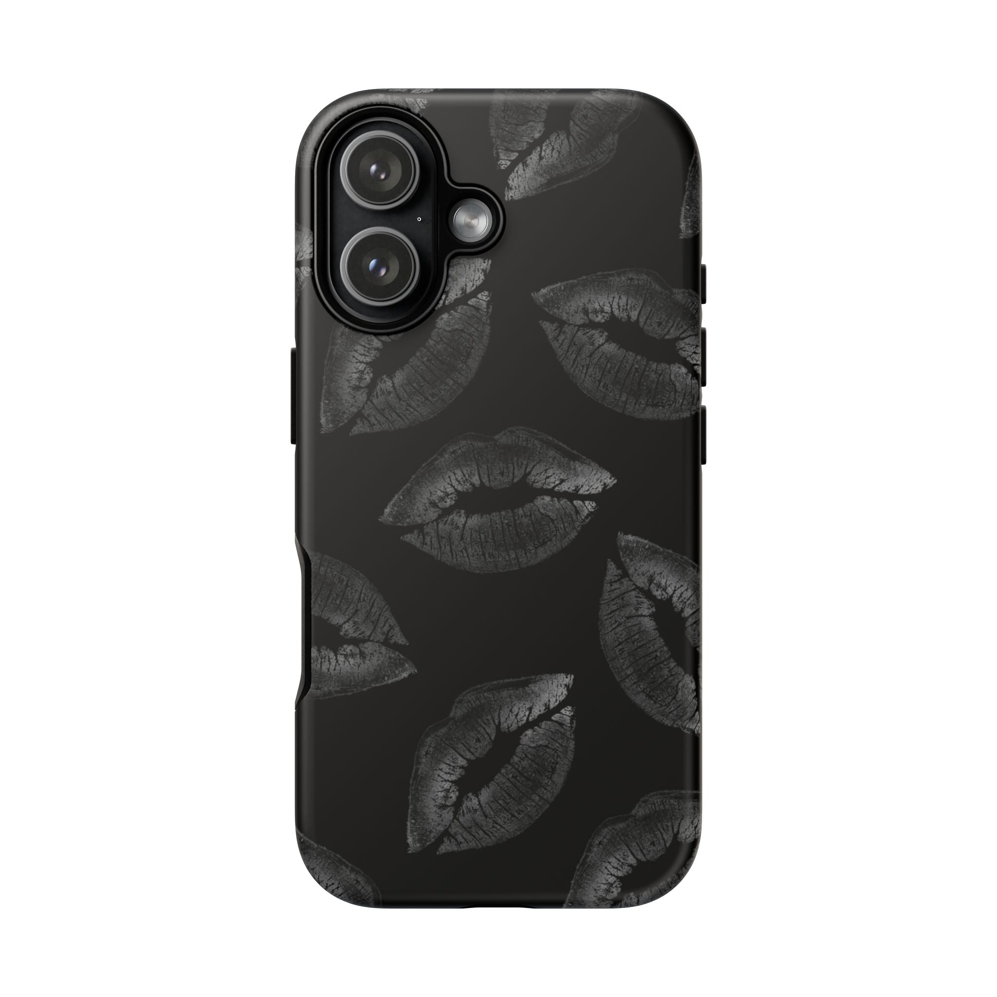 Black Kiss Pattern Tough Phone Case