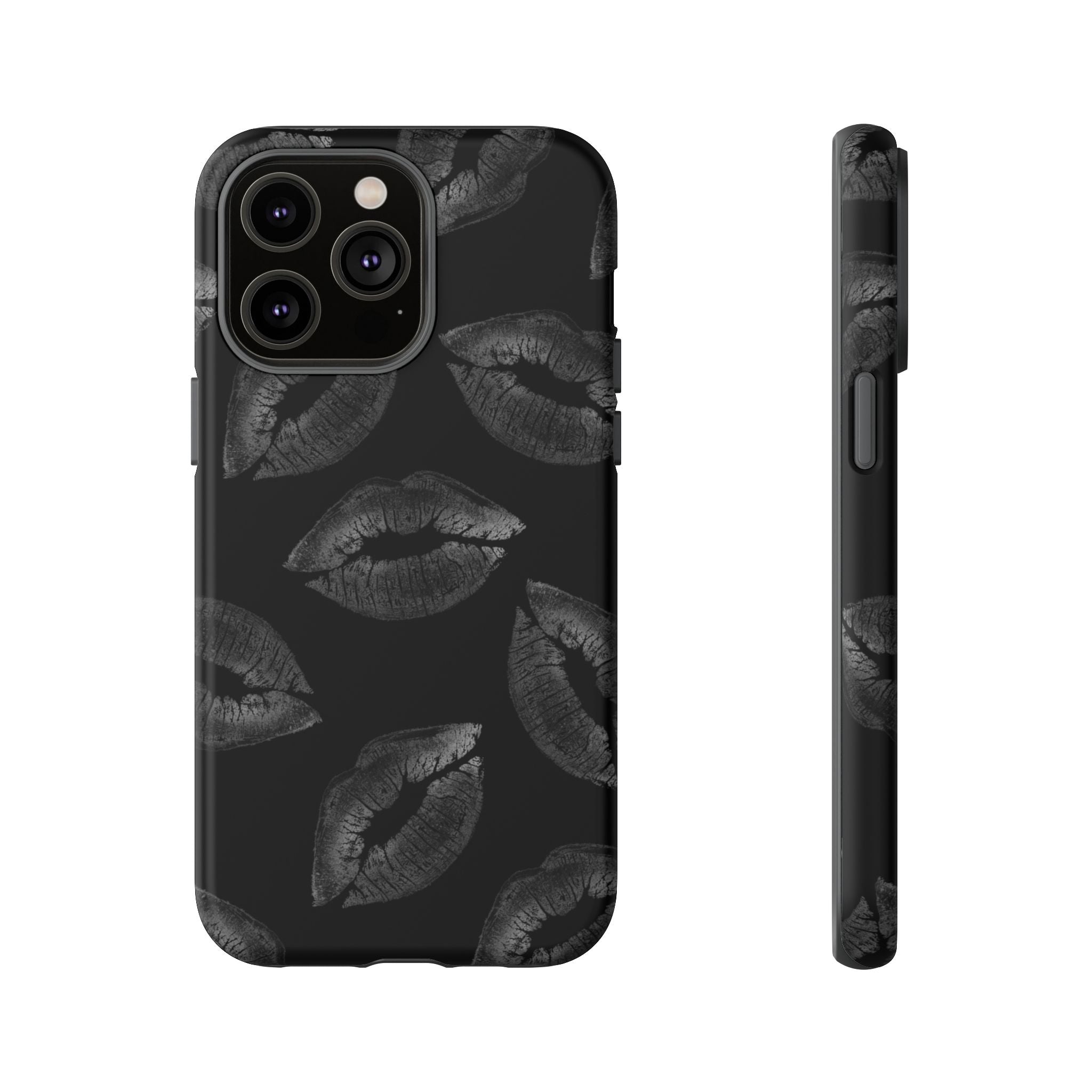 Black Kiss Pattern Tough Phone Case