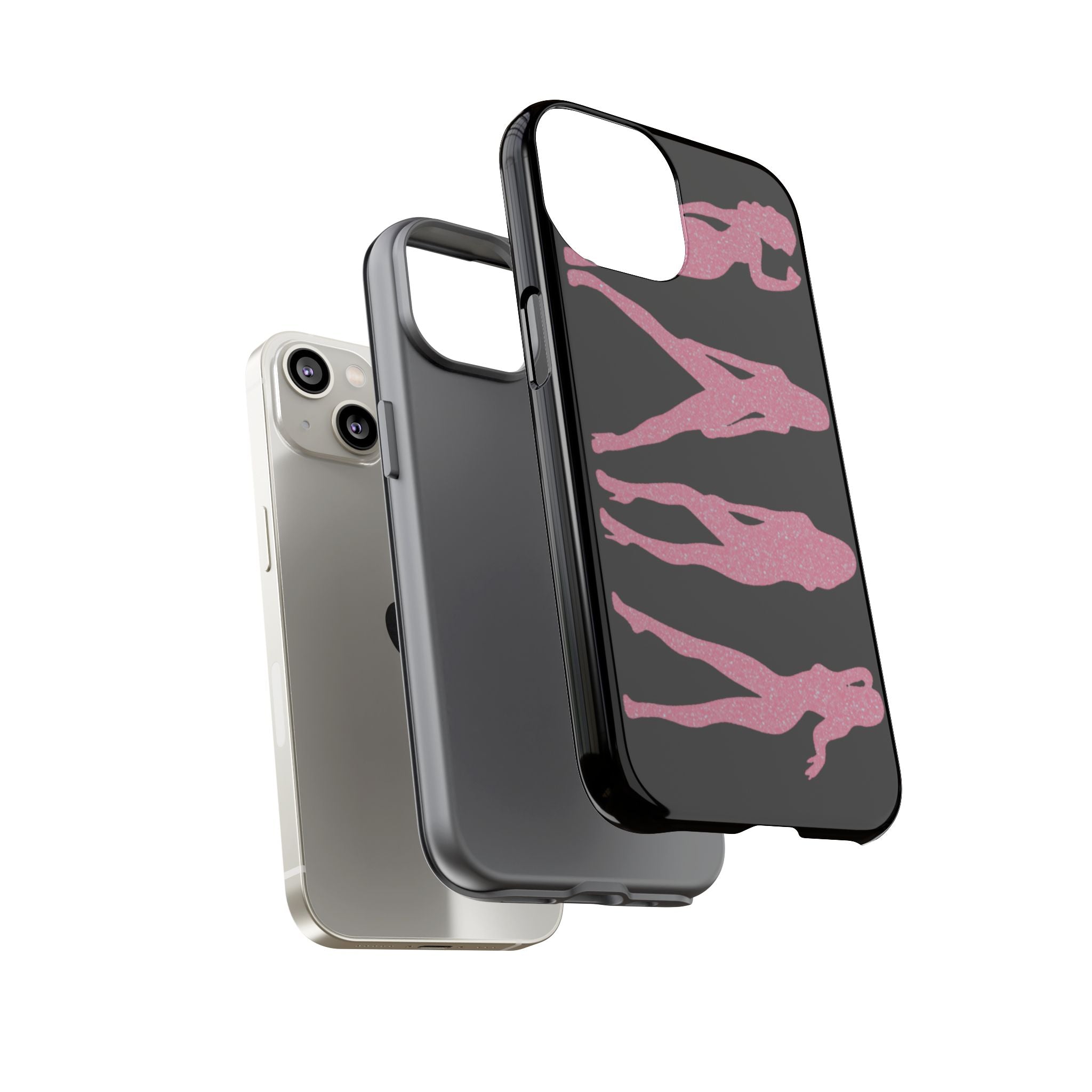 Pink Silhouette Girls Phone Case – Tough Cases Protective iPhone Cover