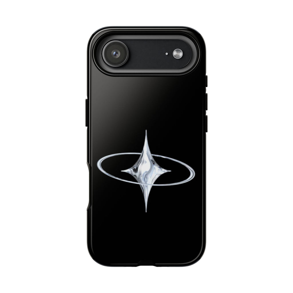 Galaxy Starphone Tough Case — Minimal Silver Star Orbit Phone Case