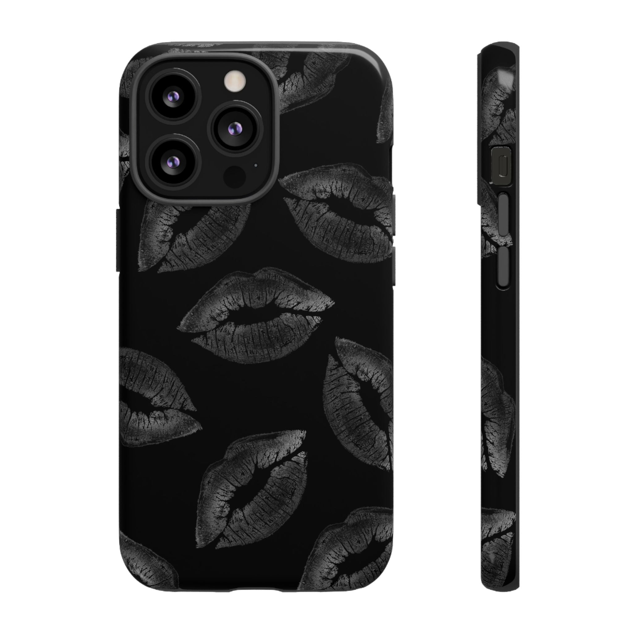 Black Kiss Pattern Tough Phone Case