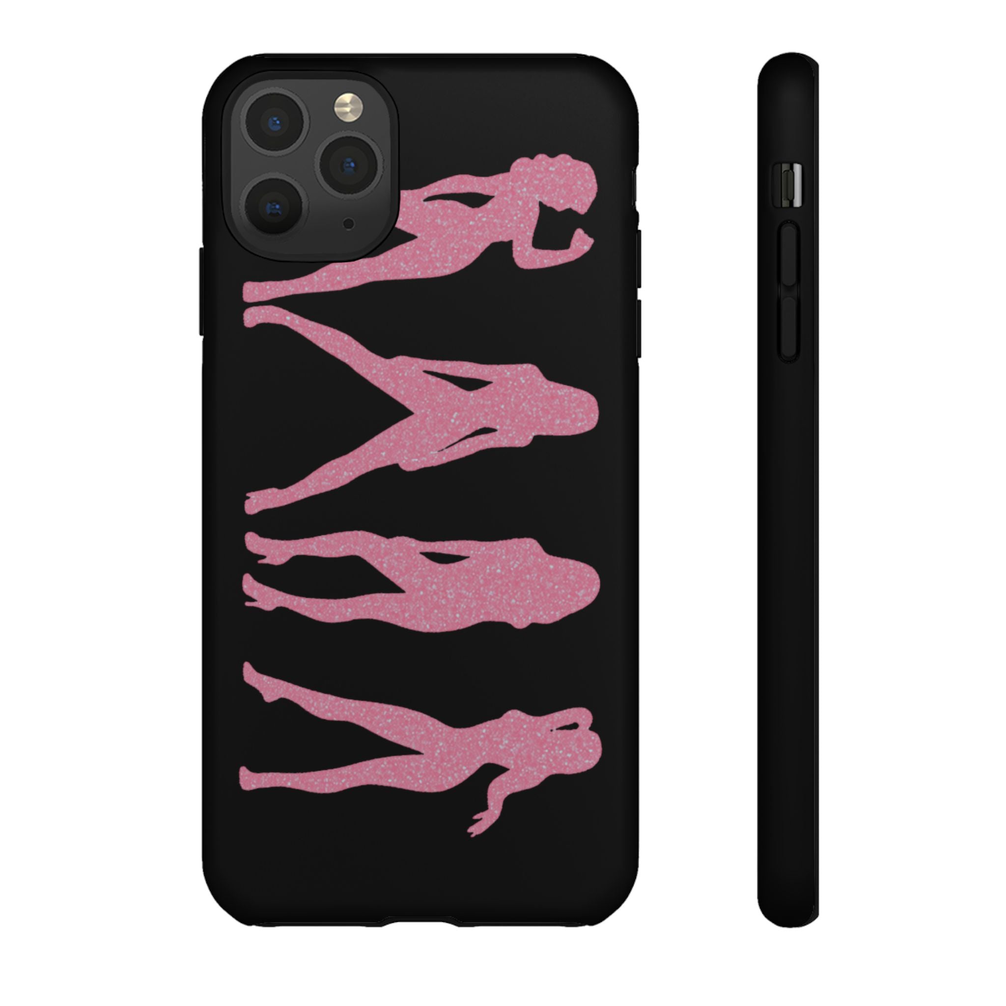 Pink Silhouette Girls Phone Case – Tough Cases Protective iPhone Cover