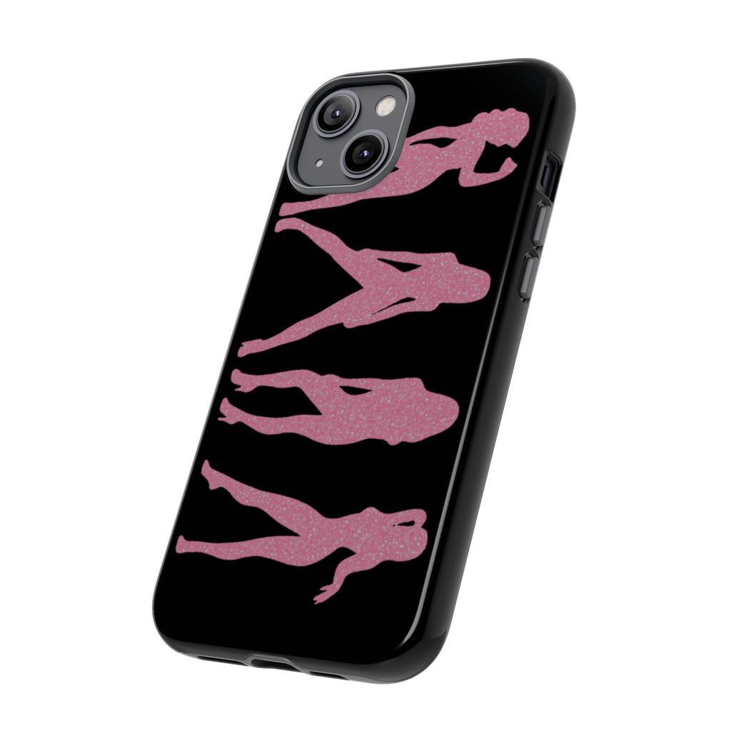 Pink Silhouette Girls Phone Case – Tough Cases Protective iPhone Cover