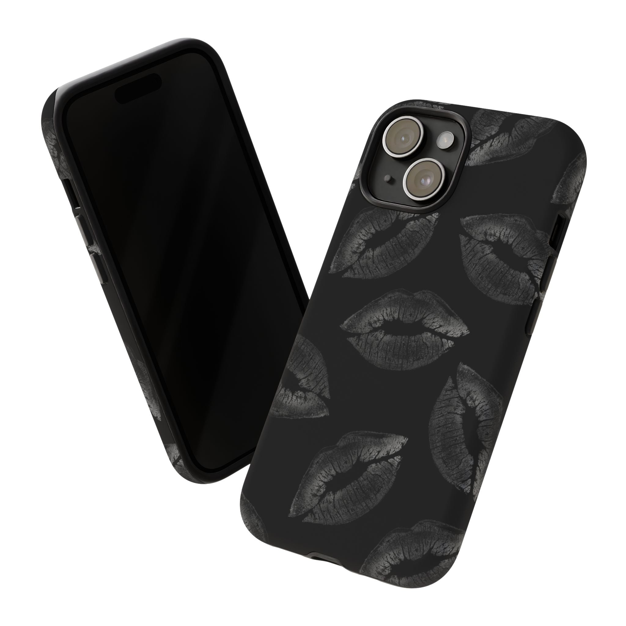 Black Kiss Pattern Tough Phone Case