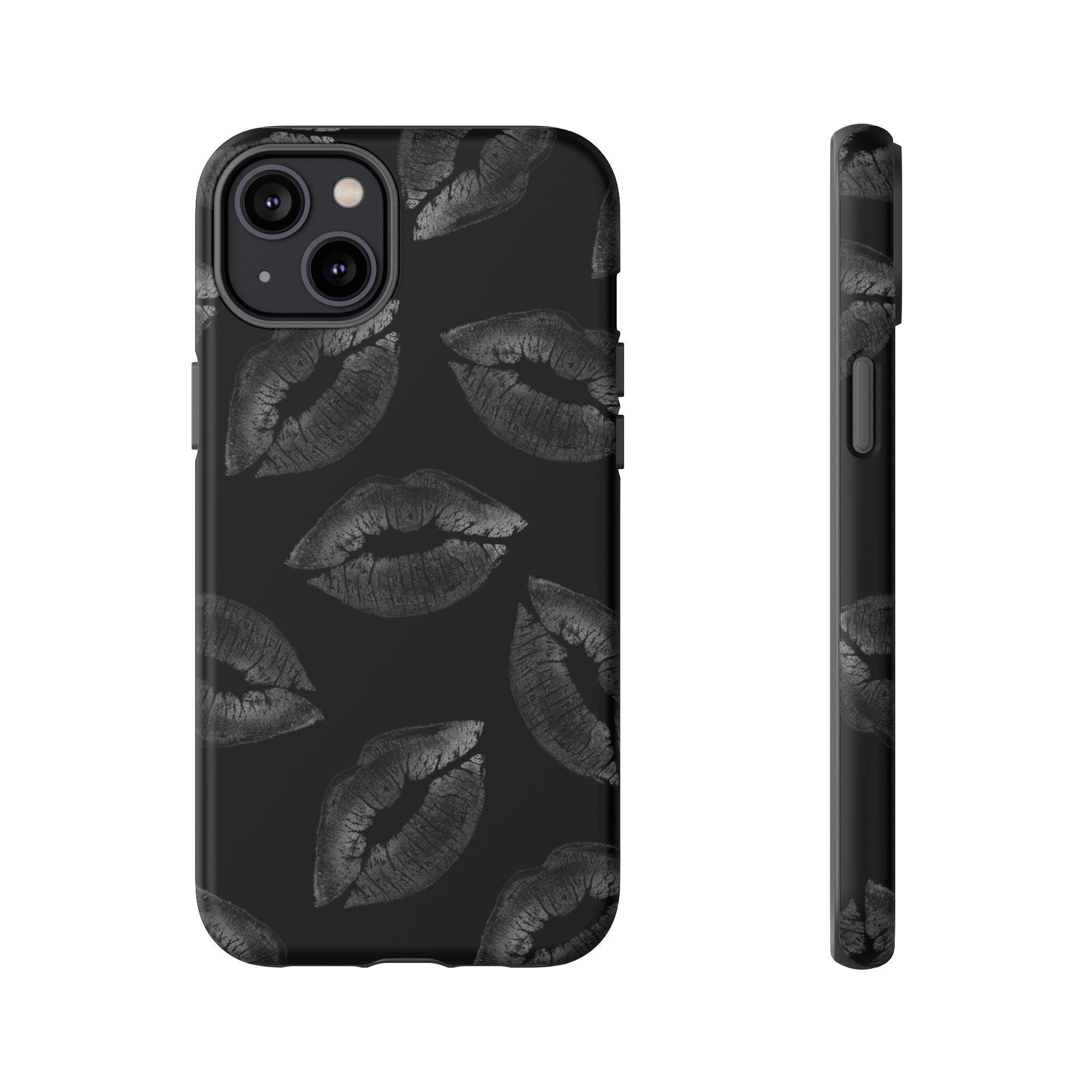 Black Kiss Pattern Tough Phone Case
