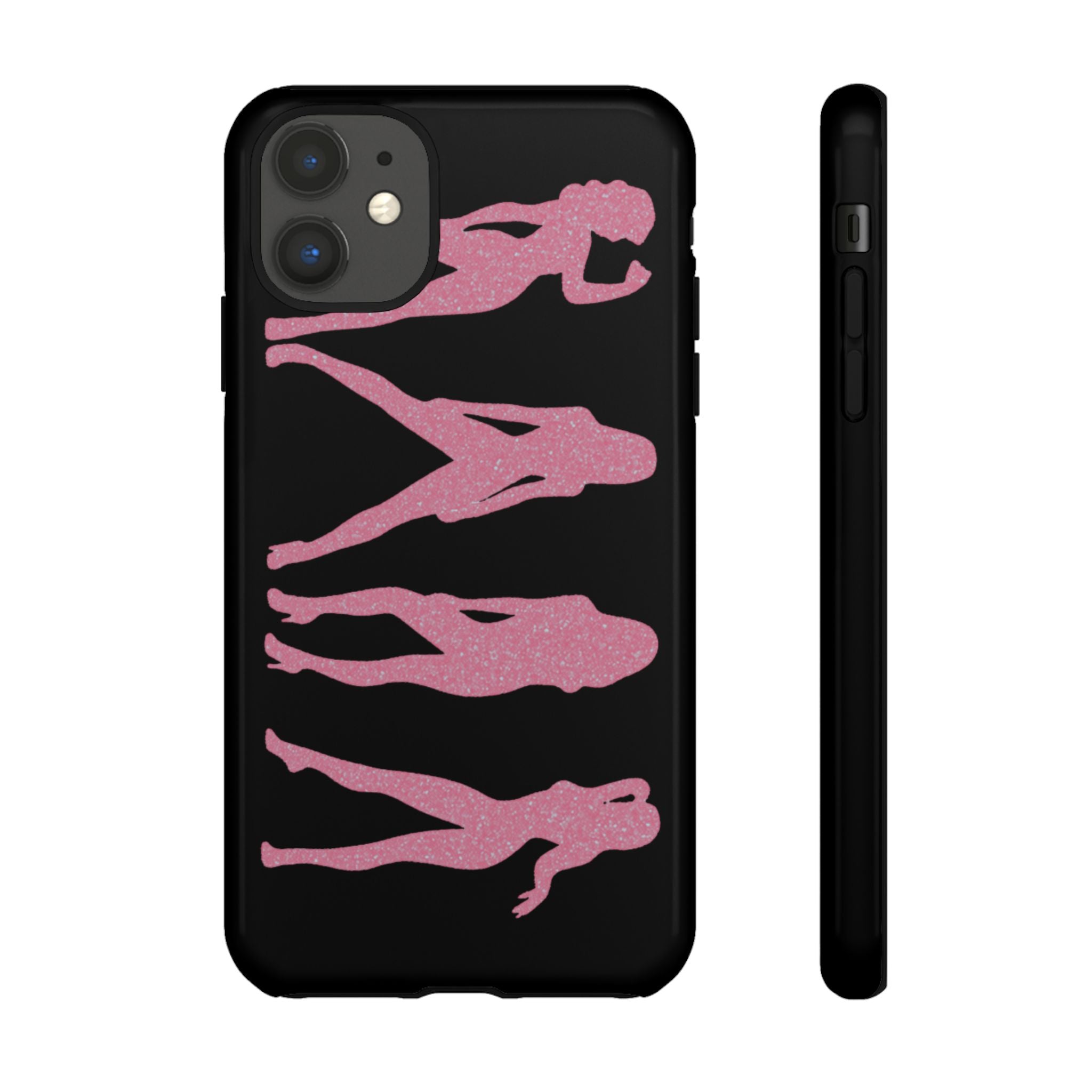 Pink Silhouette Girls Phone Case – Tough Cases Protective iPhone Cover